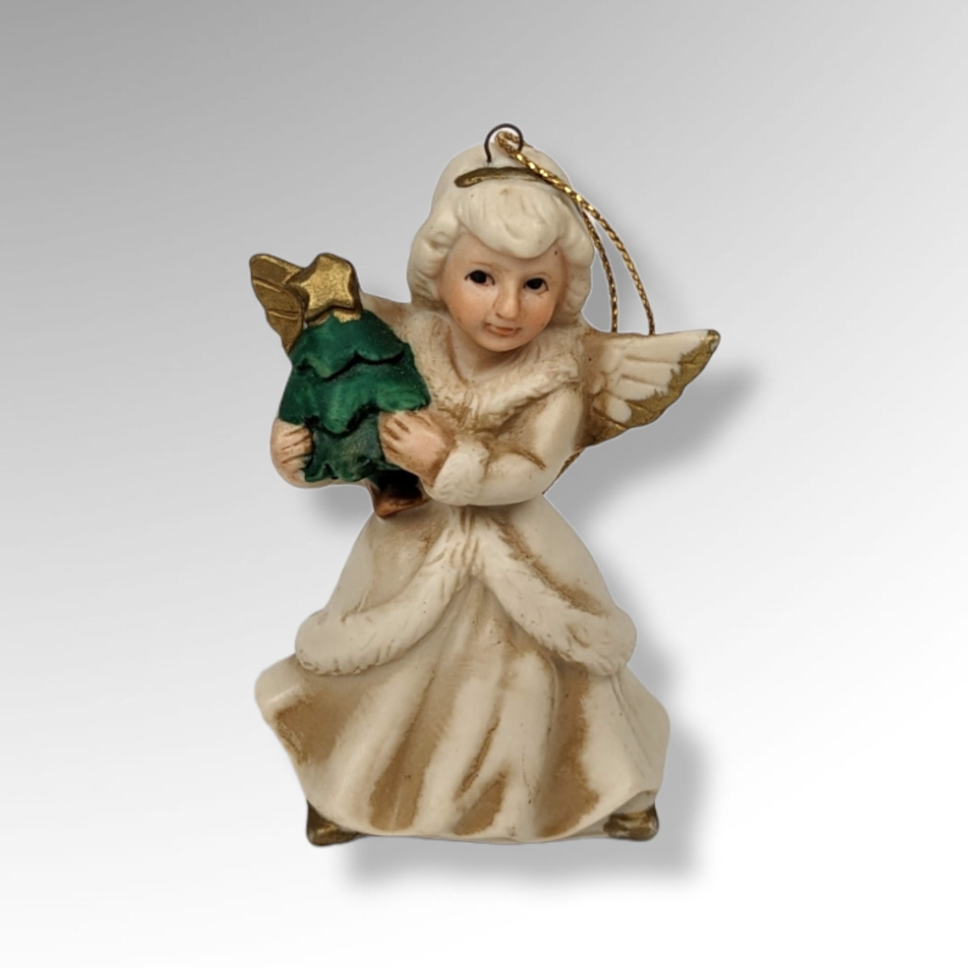Set of 6 Homco Angel Ornaments