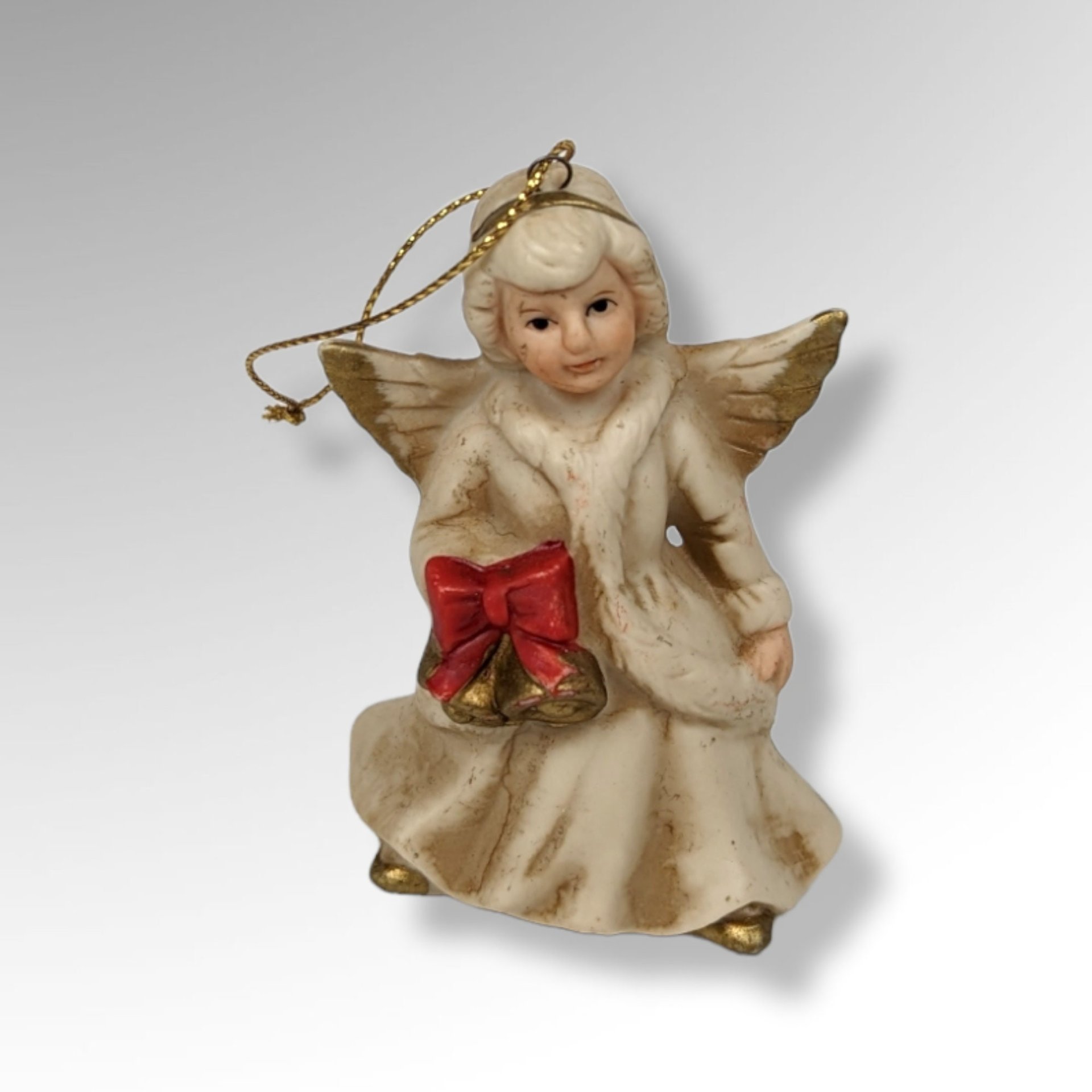 Set of 6 Homco Angel Ornaments