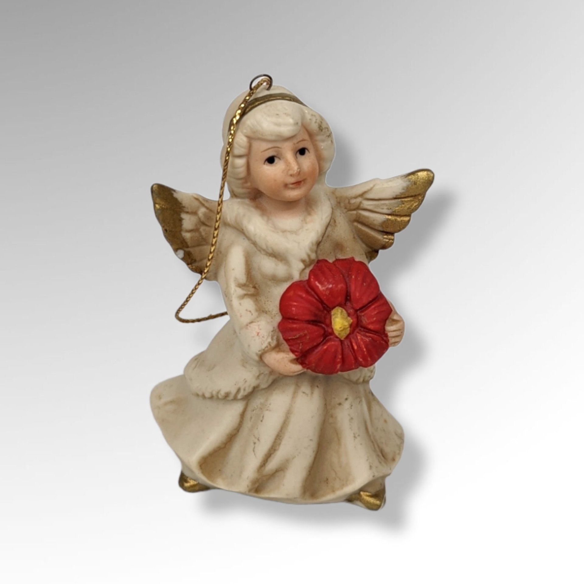 Set of 6 Homco Angel Ornaments