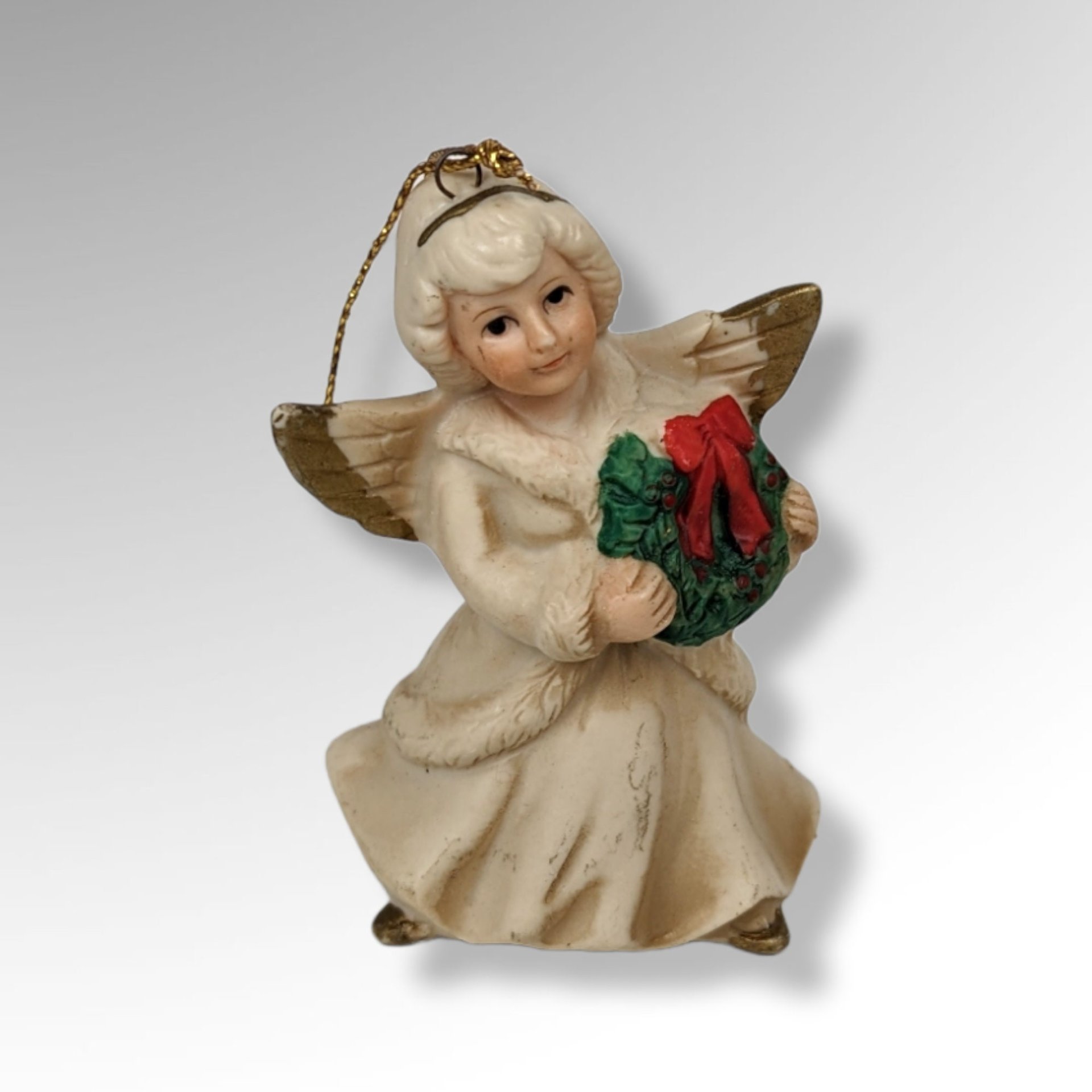 Set of 6 Homco Angel Ornaments