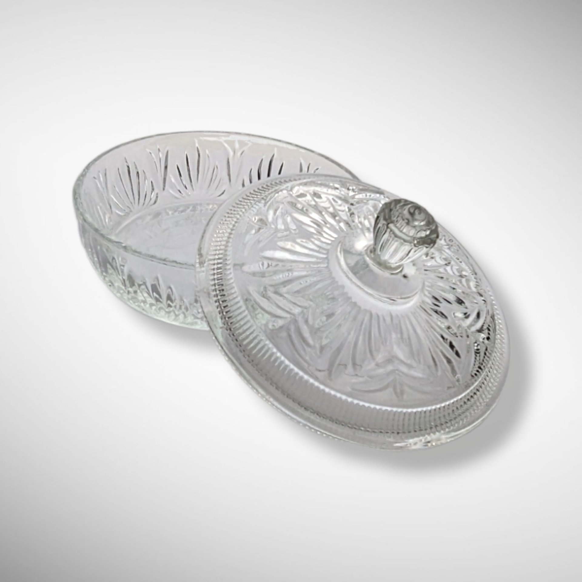 Avon Fostoria Glass Powder Bowl