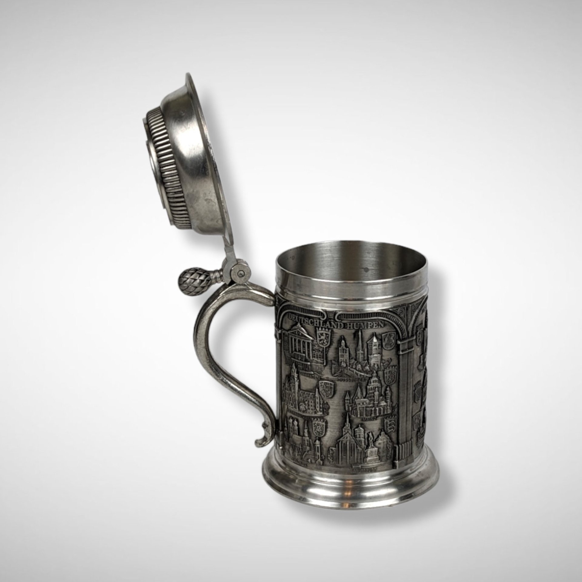 Zinn Becker Suttgart Pewter Lidded Stain
