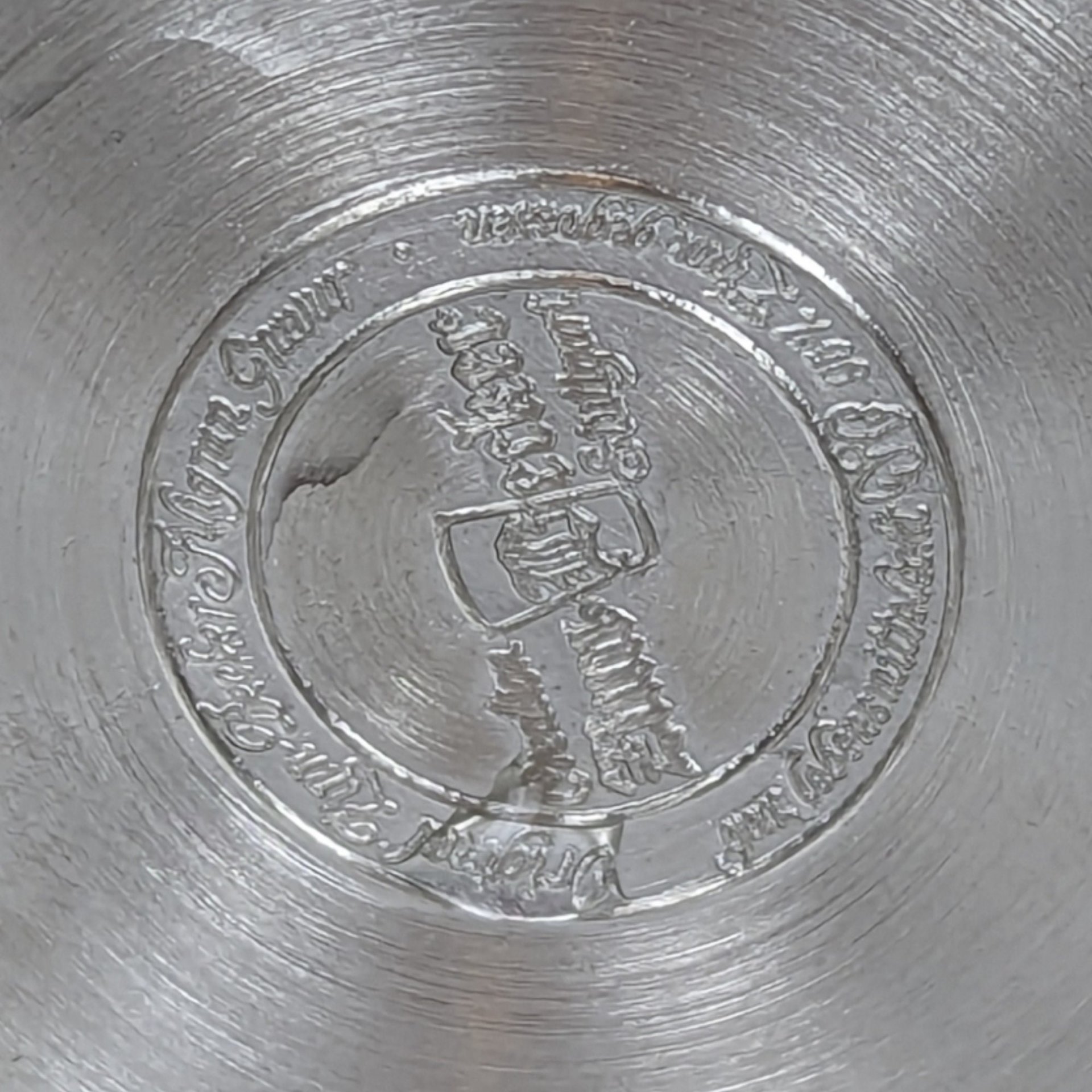 Zinn Becker Suttgart Pewter Lidded Stain