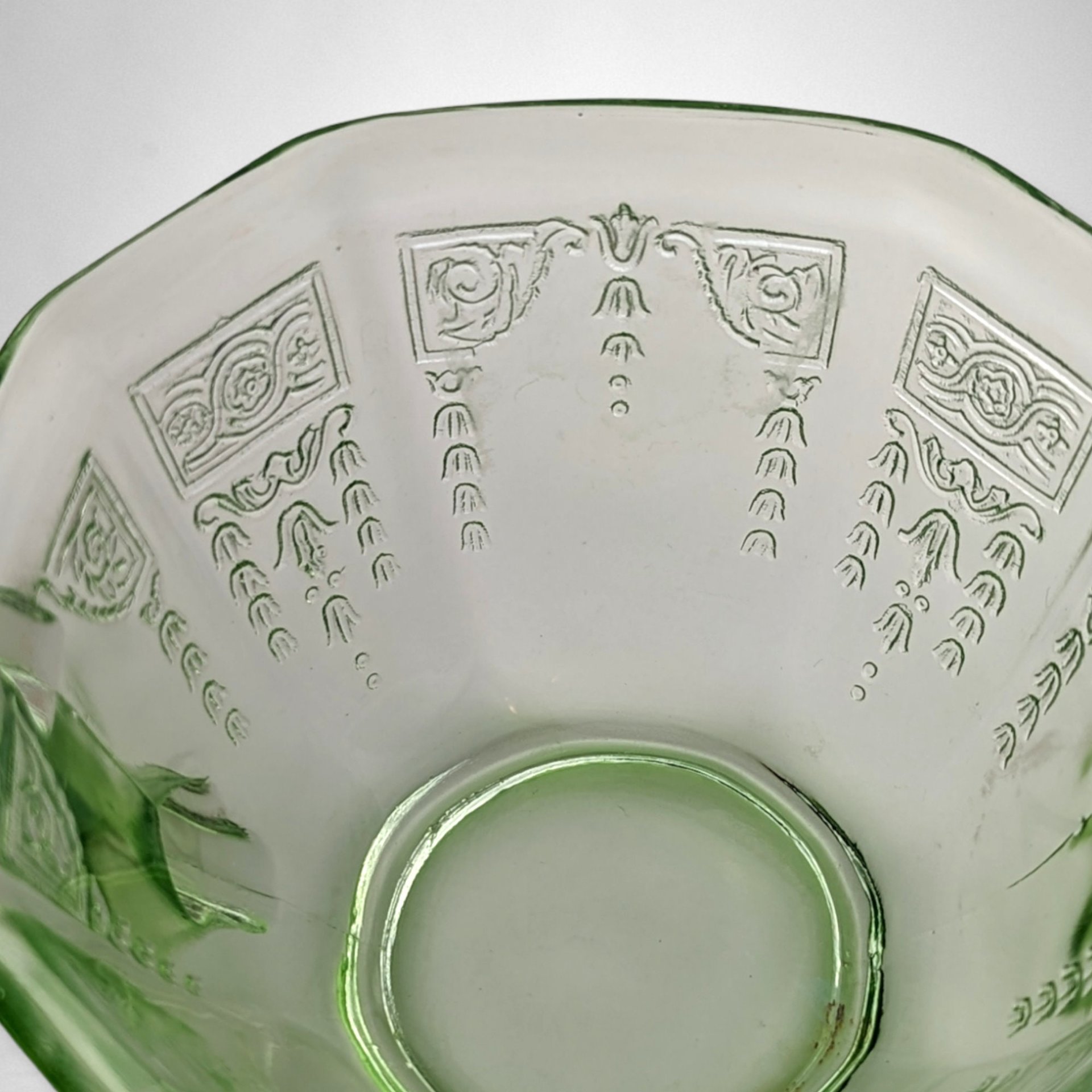 Set of 3 Anchor Hocking Green Princess Cups