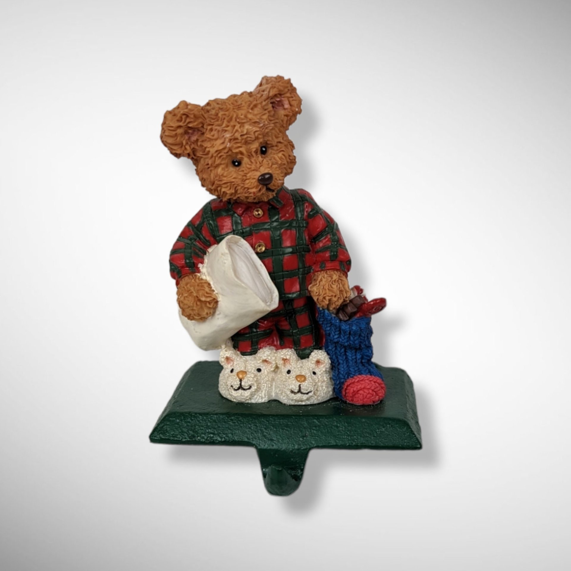 Boy and Girl Pair of Bedtime Bear Stocking Holders