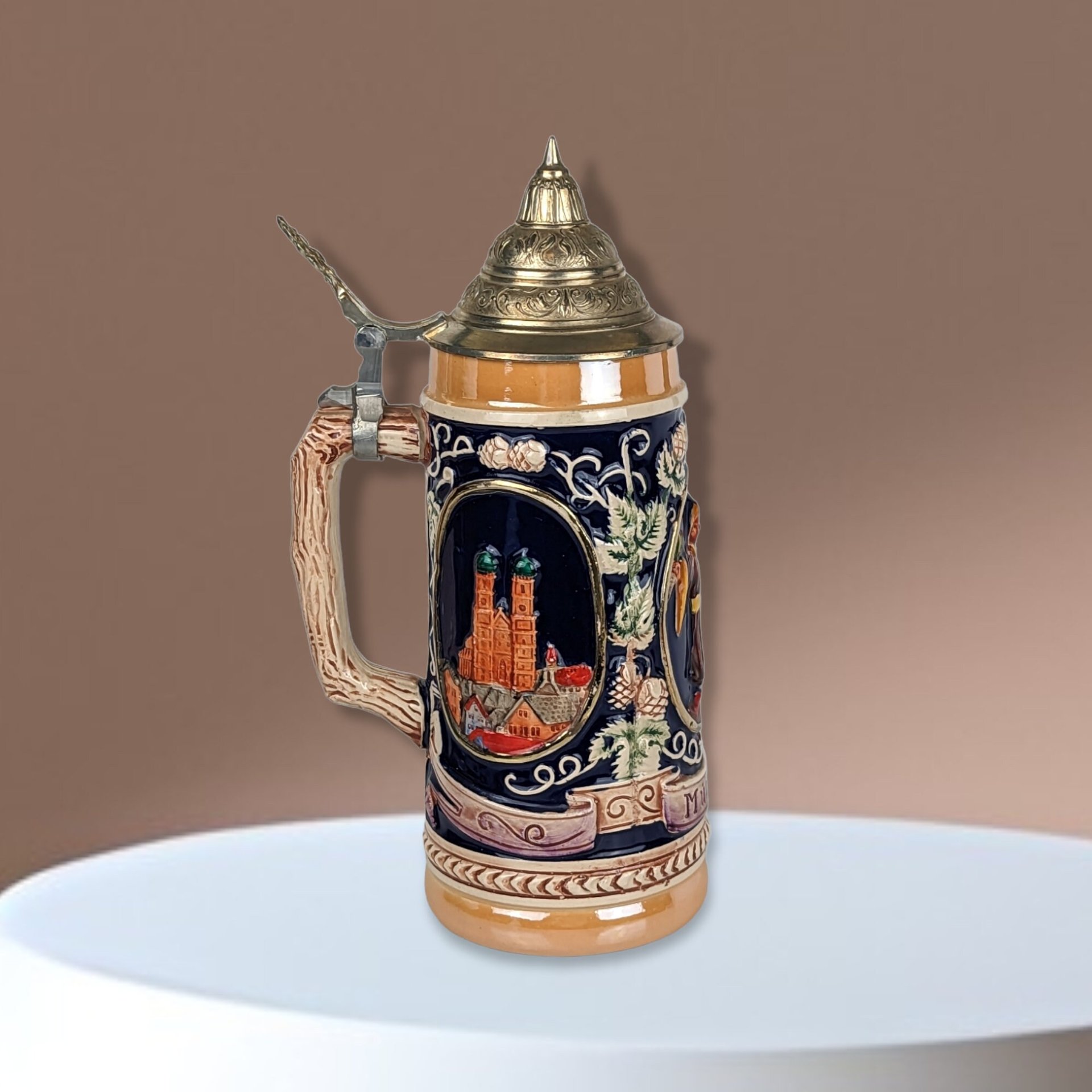 Ceramic Painted German Stein