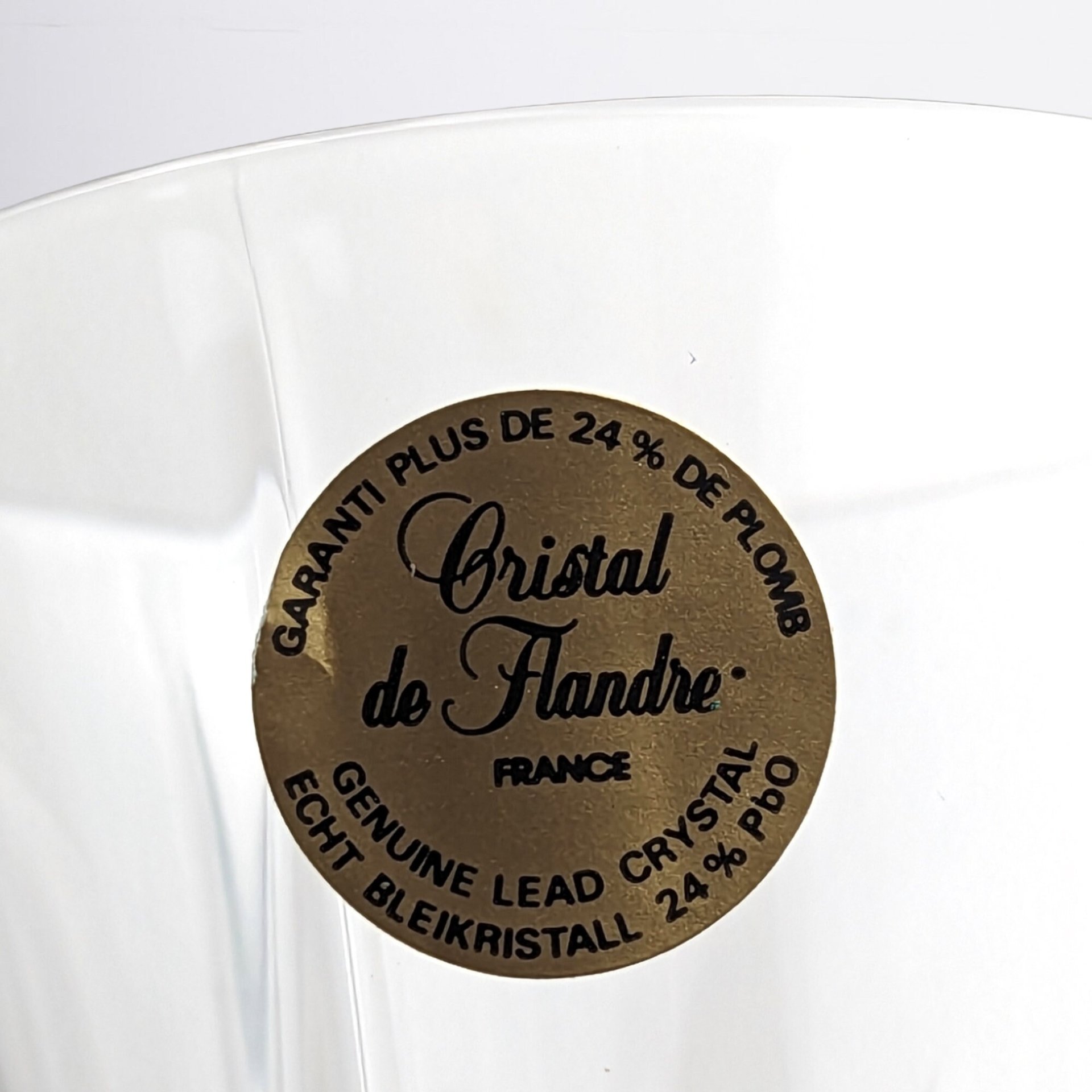 Set of 4 Salzburg Cristal de Flandre Fluted Champagne Glasses