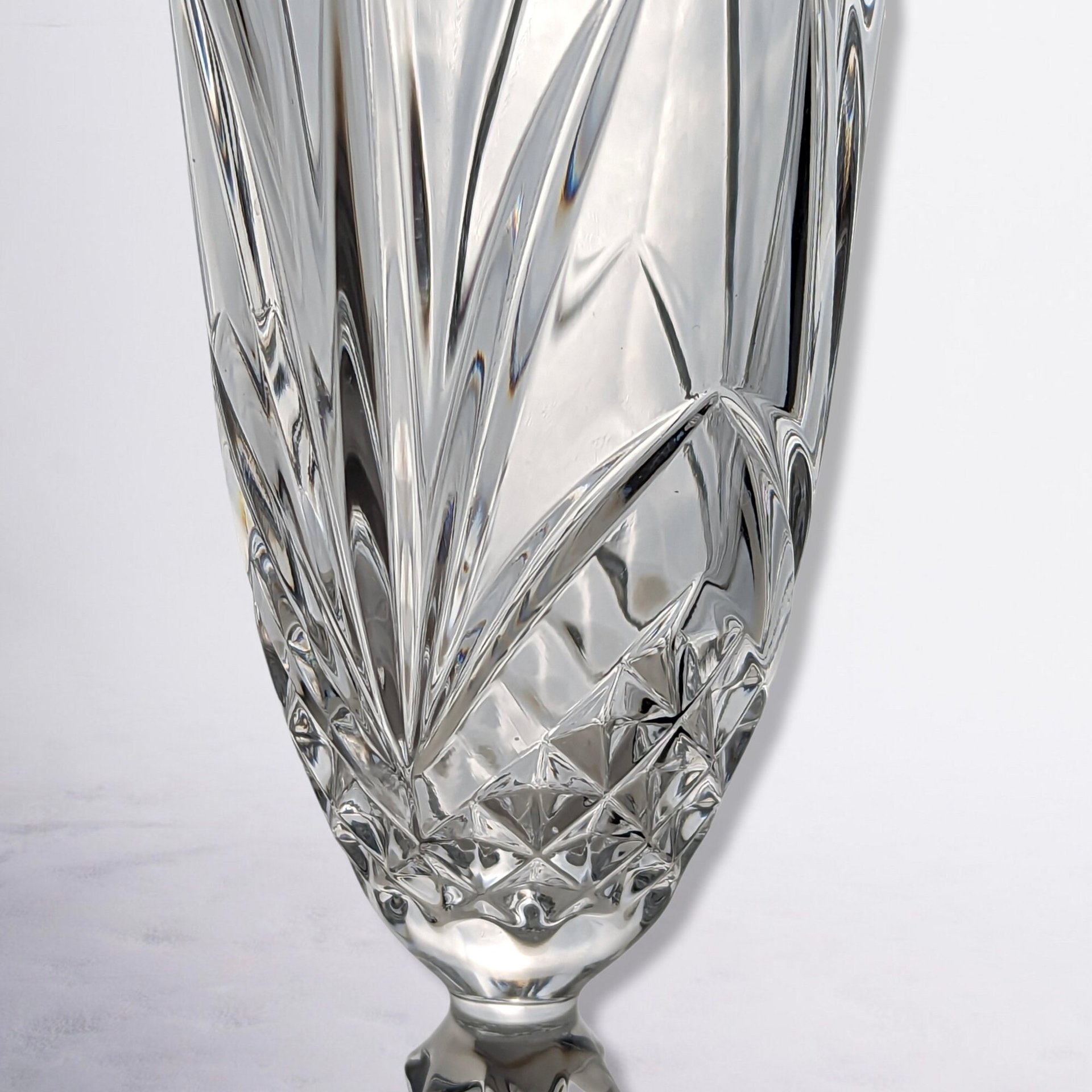 Set of 4 Salzburg Cristal de Flandre Fluted Champagne Glasses