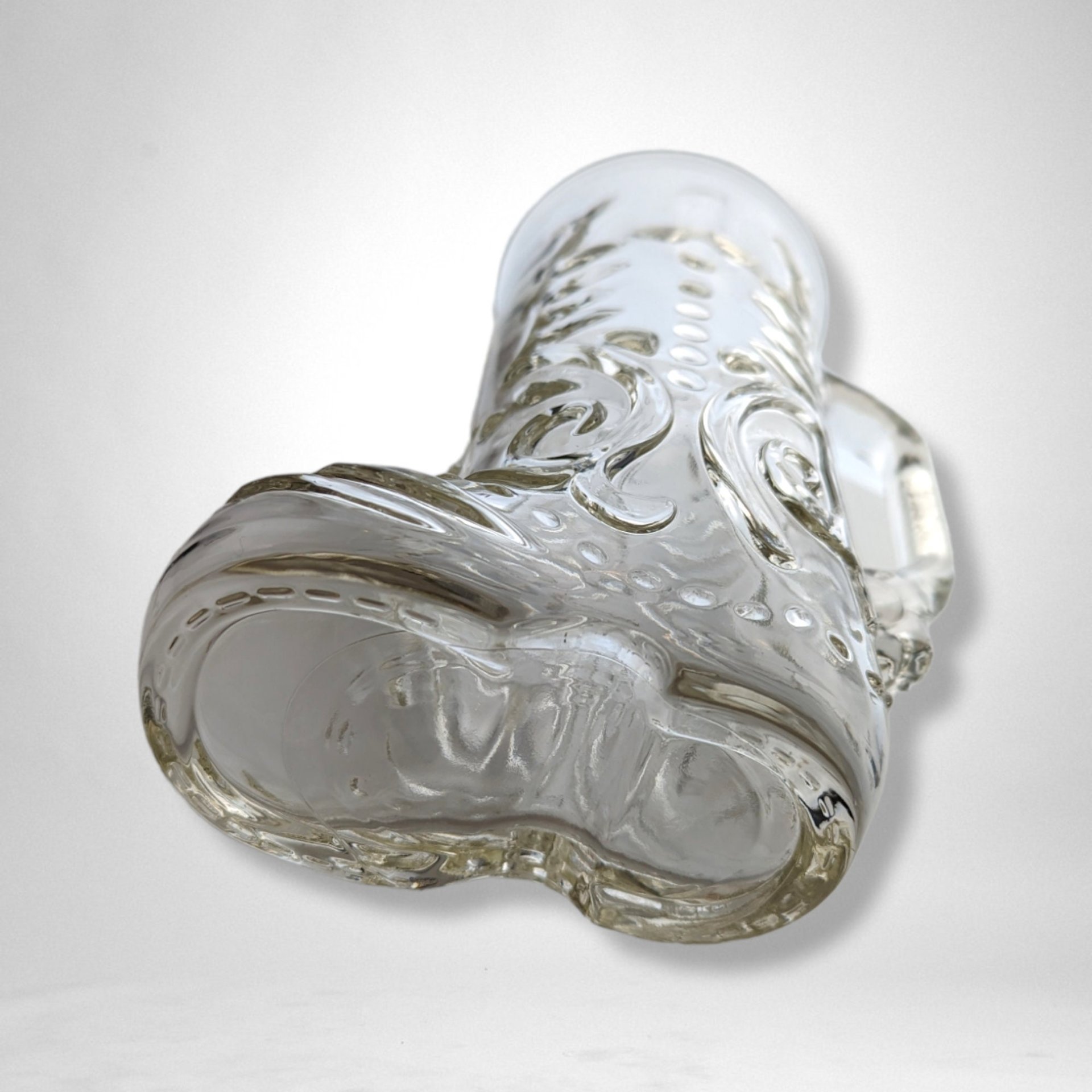 Clear Glass Boot Mug/Stein with Handle