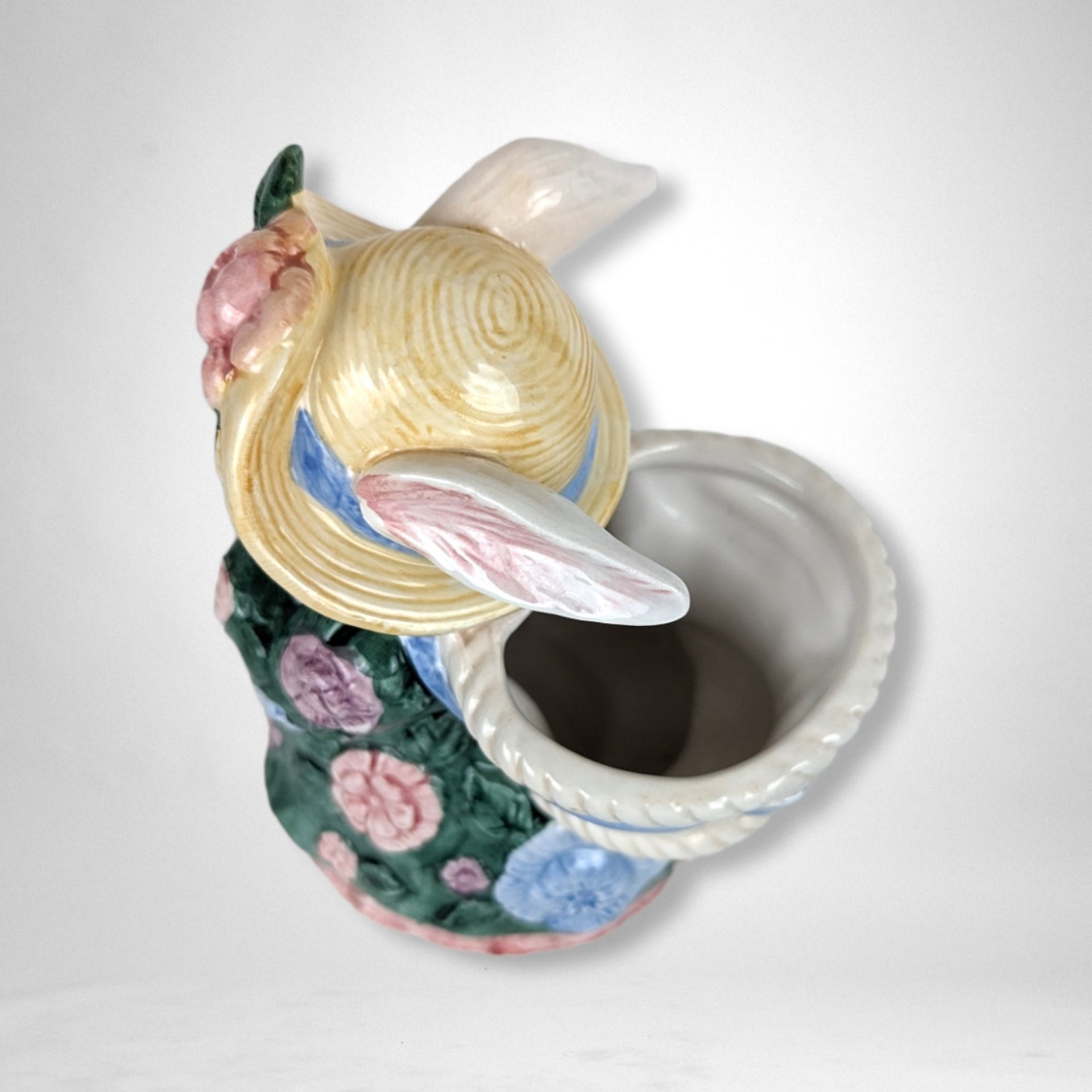 1991 Fitz and Floyd Bloomers Bunny Bud Vase: Vintage Easter Decor
