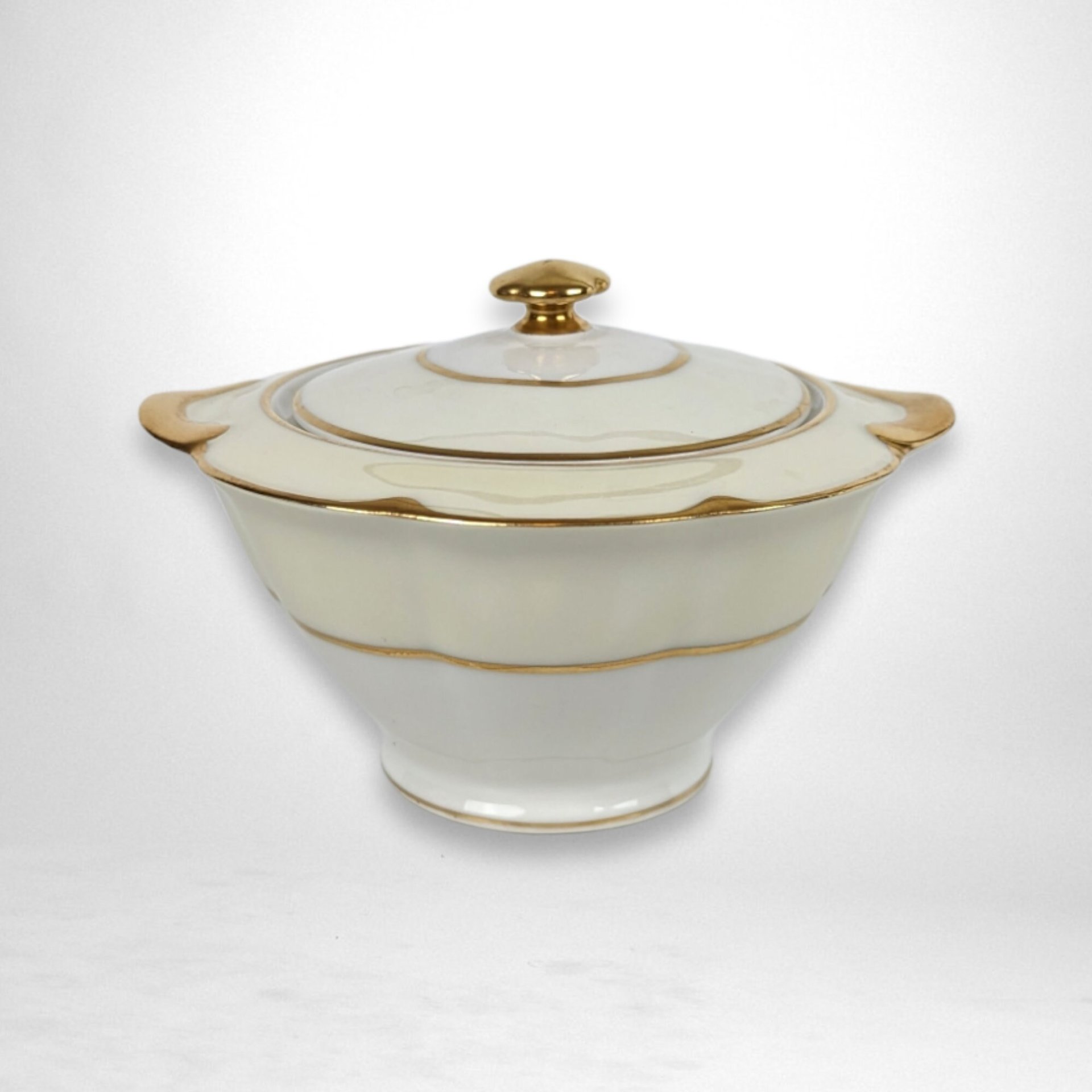 Haviland Limoges Ivory Sugar Bowl and Creamer Set