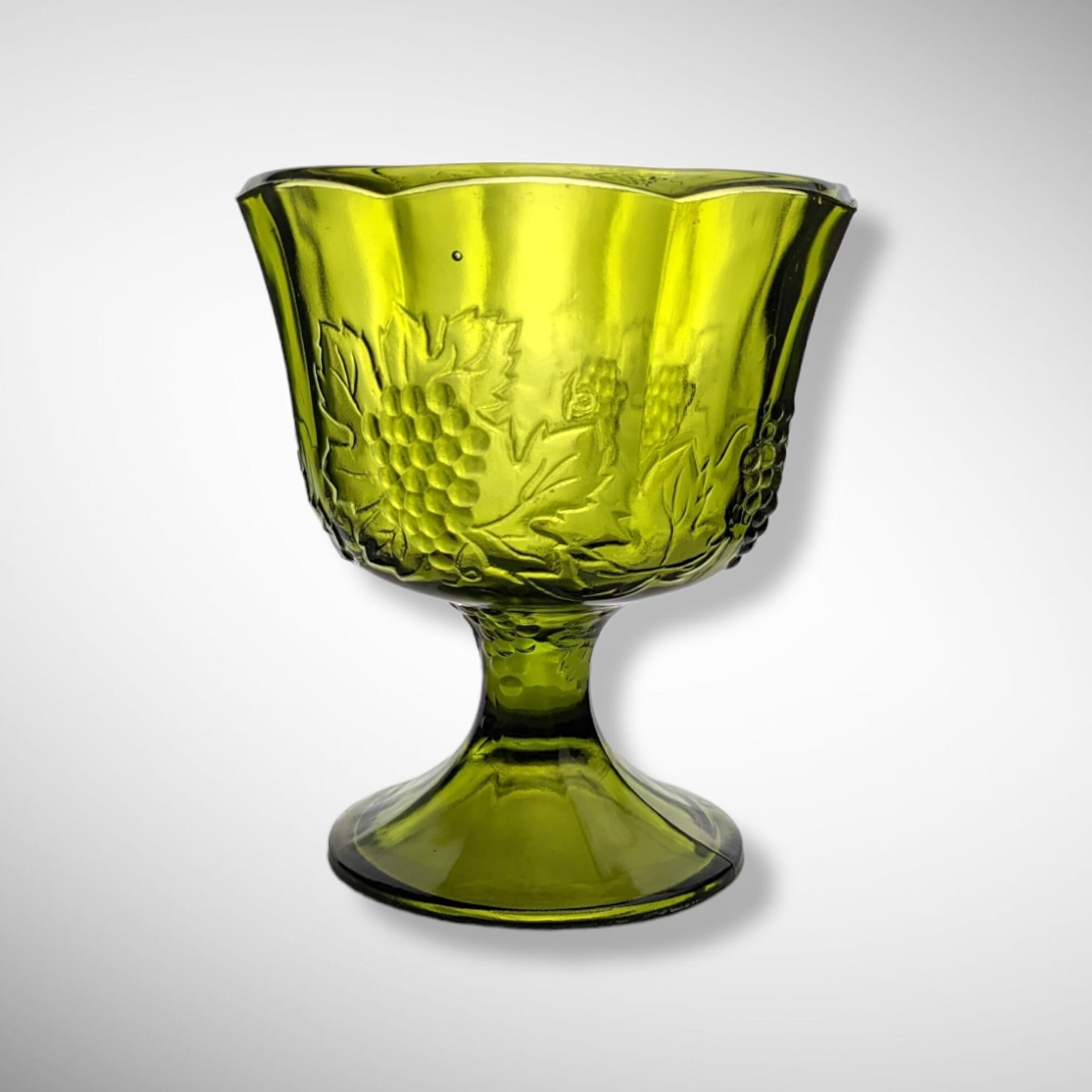 Vintage Indiana Glass Compote, Choose Green or Black