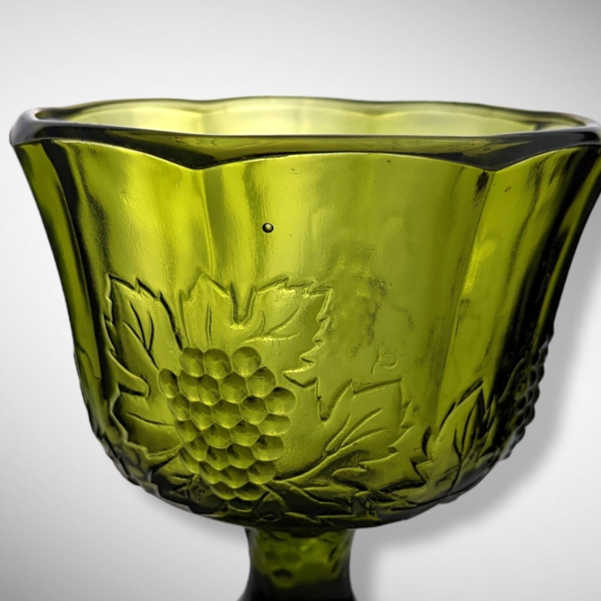 Vintage Indiana Glass Compote, Choose Green or Black