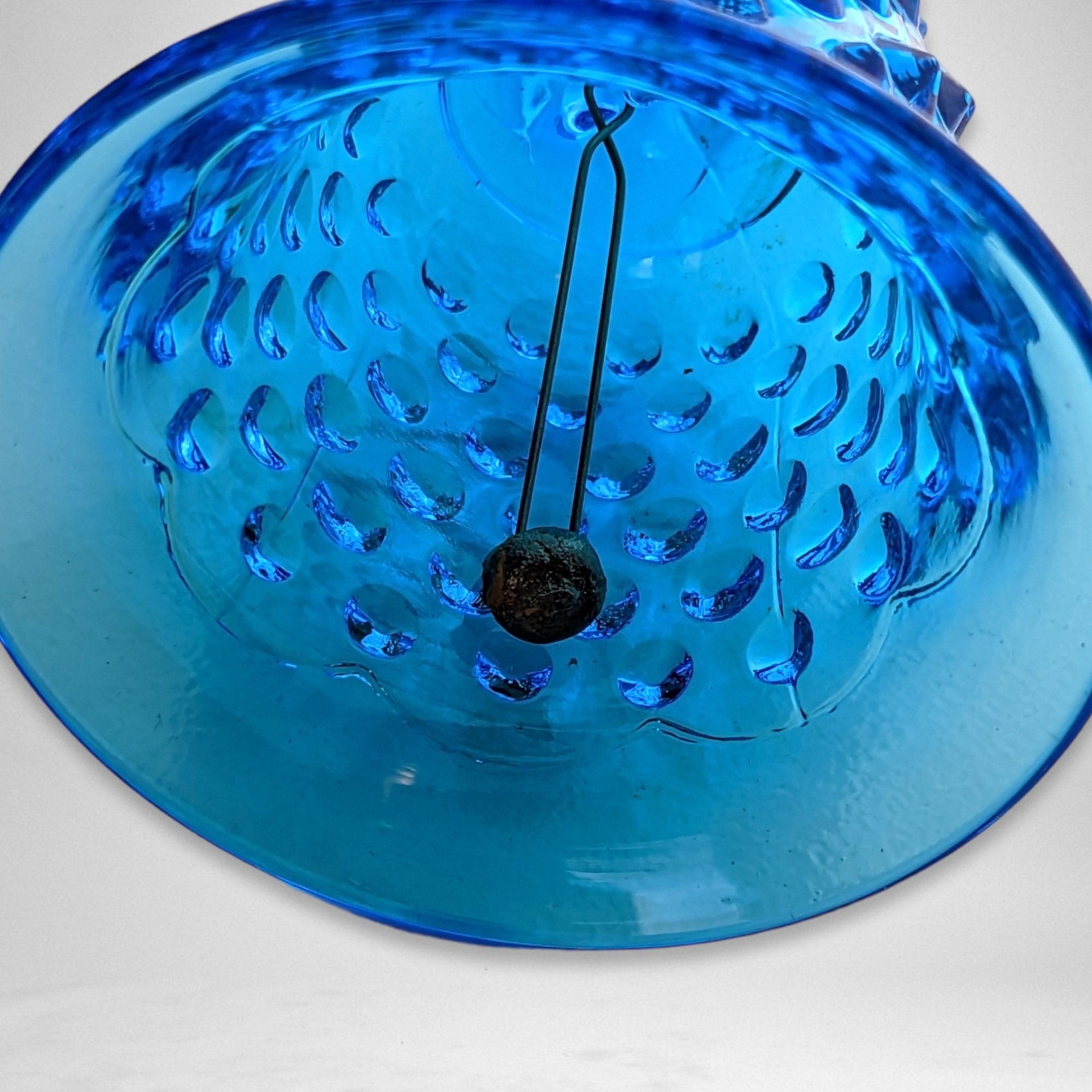 Vintage Fenton Colonial Blue Hobnail Glass Bell - Classic Collectible Glassware