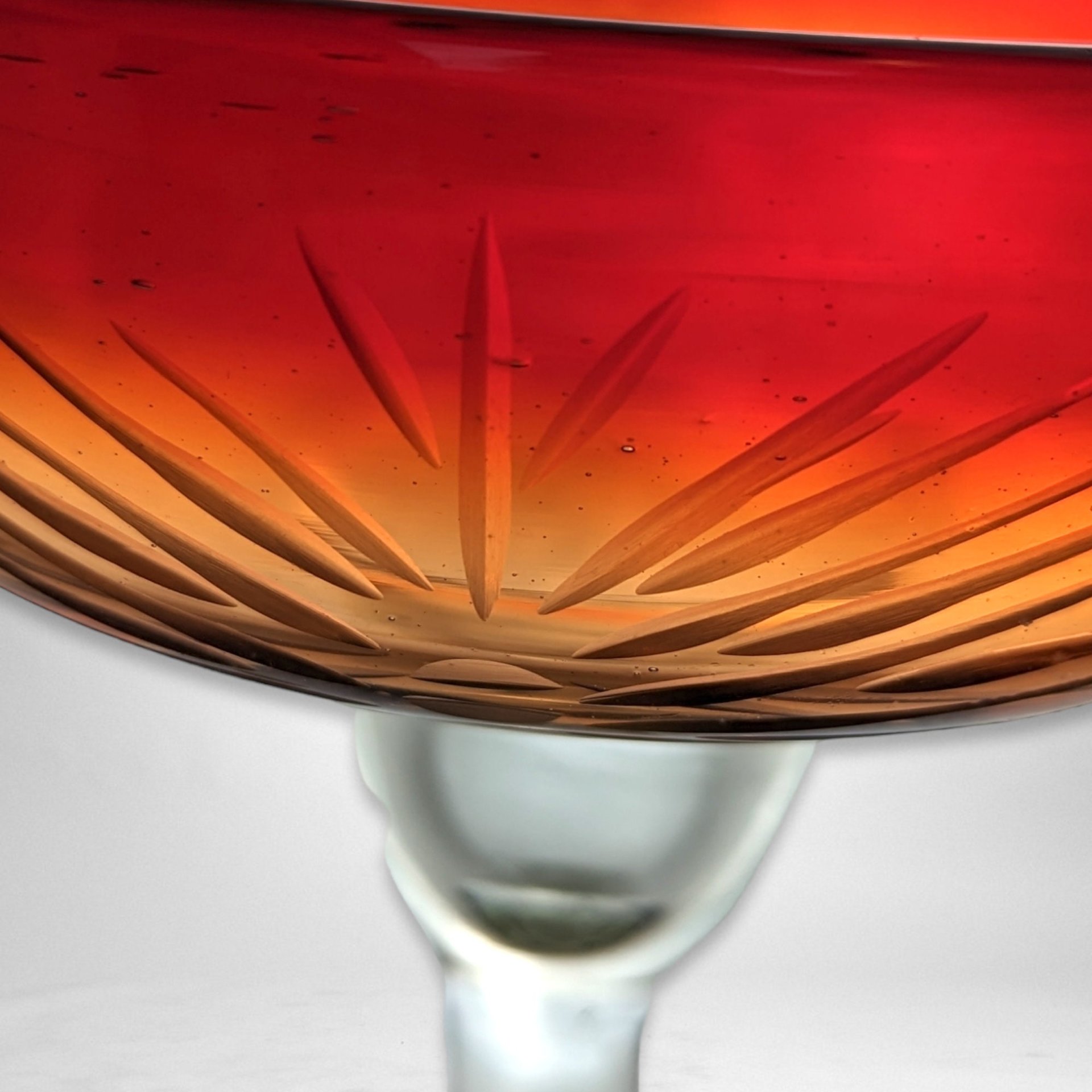 Amberina Sunset Margarita Glass