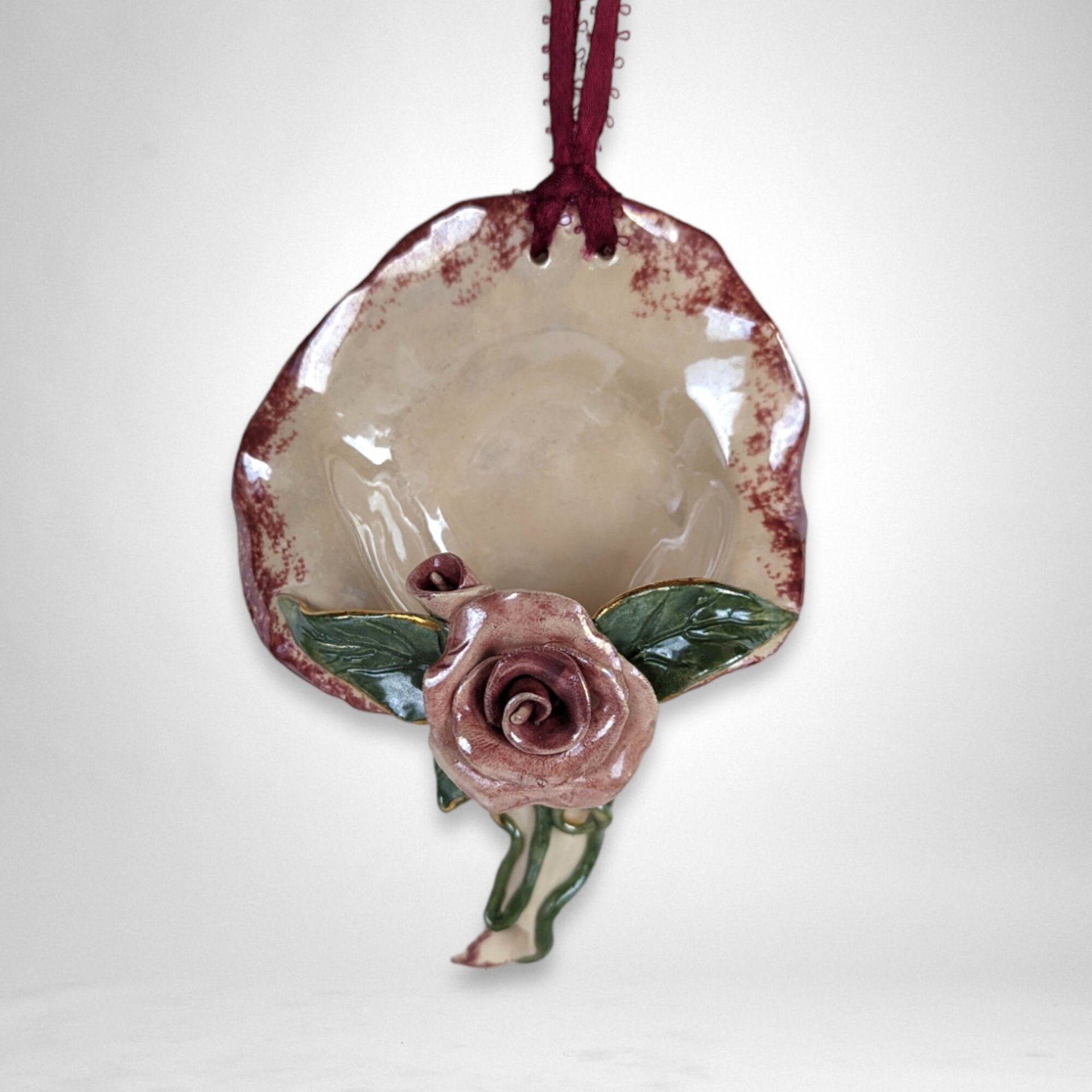 2000 Heather Goldminc Rose Wall Vase/Pocket