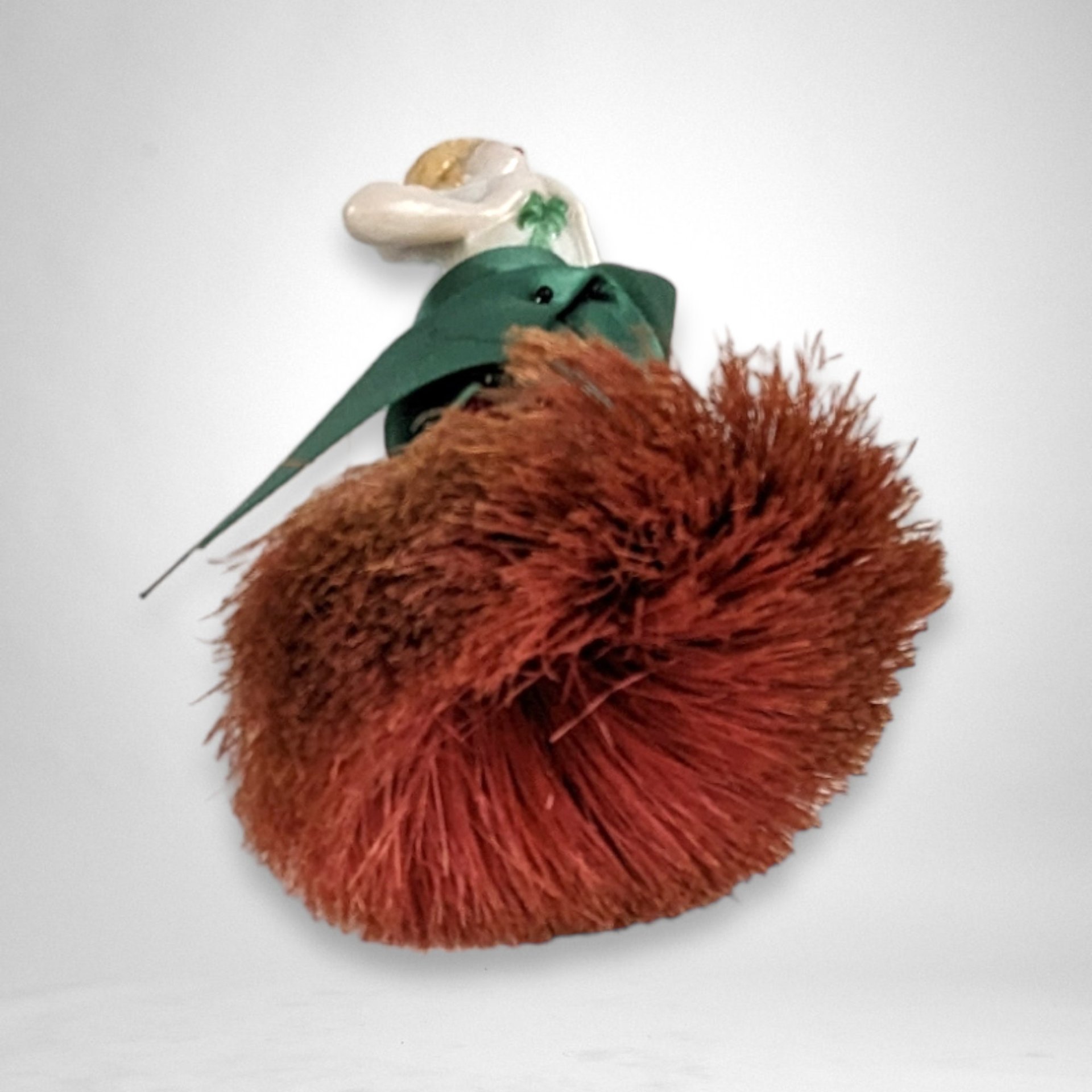 Vintage Vanity Brush with Doll Half