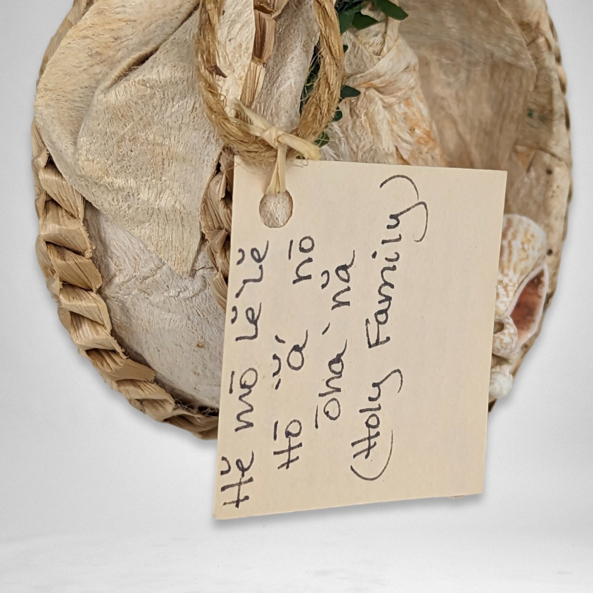 Handmade Nativity Hawaiian Ornament - Tropical Christmas Delight