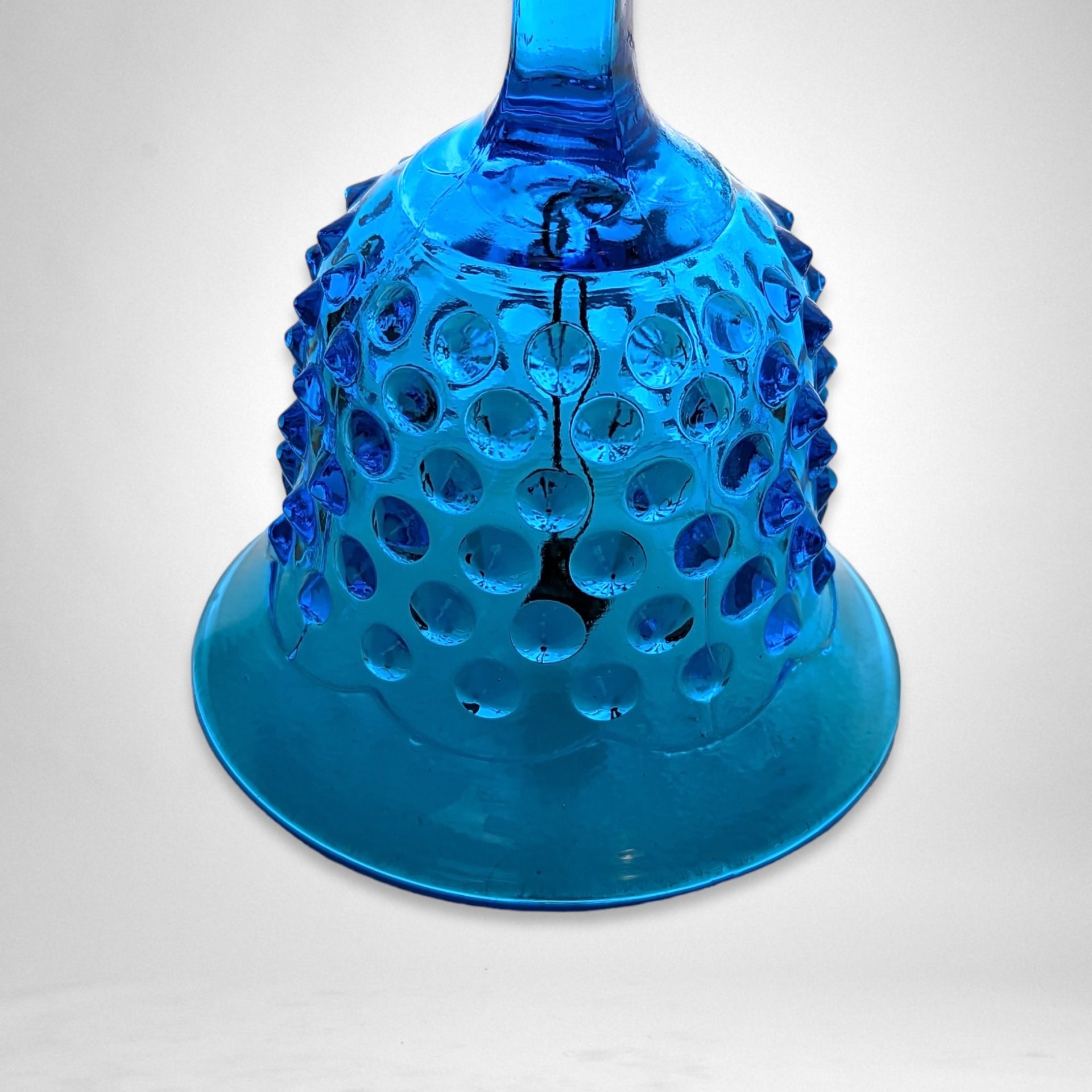 Vintage Fenton Colonial Blue Hobnail Glass Bell - Classic Collectible Glassware