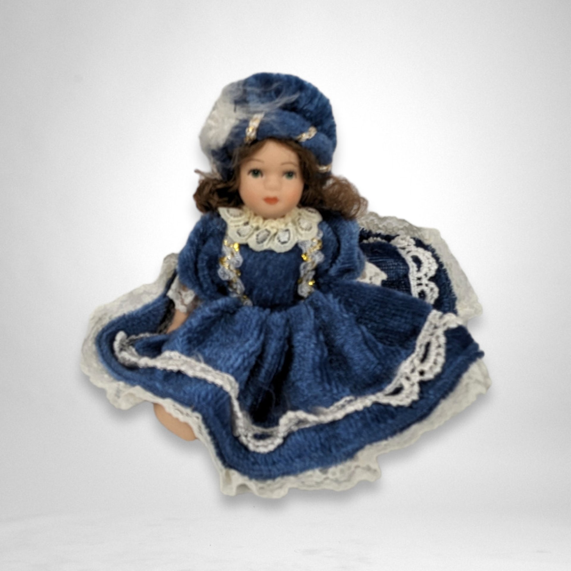 Charming Vintage Porcelain Girl Dolls - Set of 4 (5" Each) or 16 (2.5" Each) - Your Choice