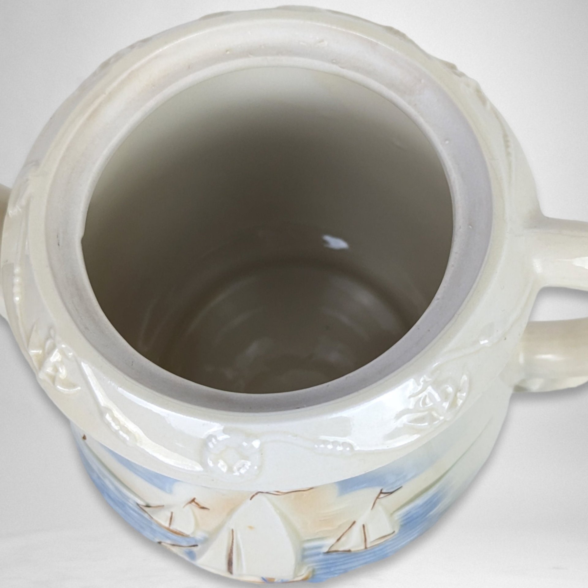 Vintage Large Porcelier Nautical Teapot with Lid - Seafaring Elegance