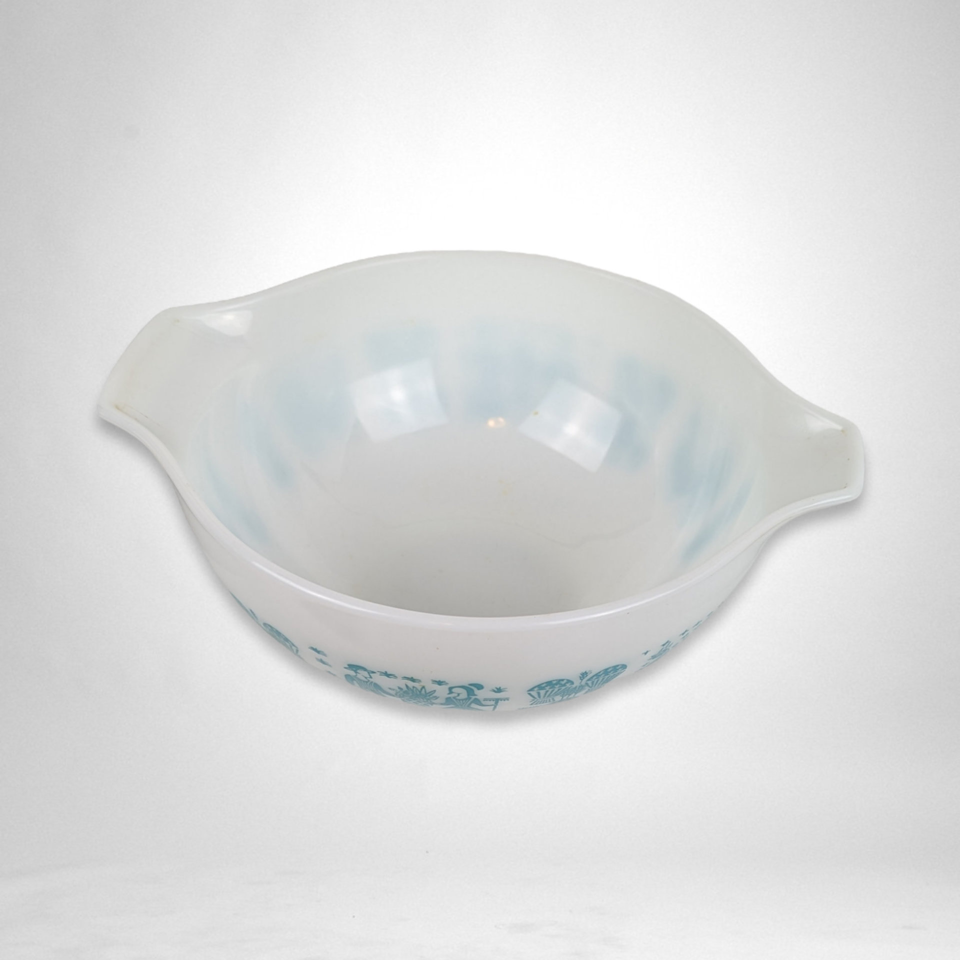 Pyrex Butterprint White 10" Cinderella Mixing Bowl 2 1/2 Quart 443, Used Condition