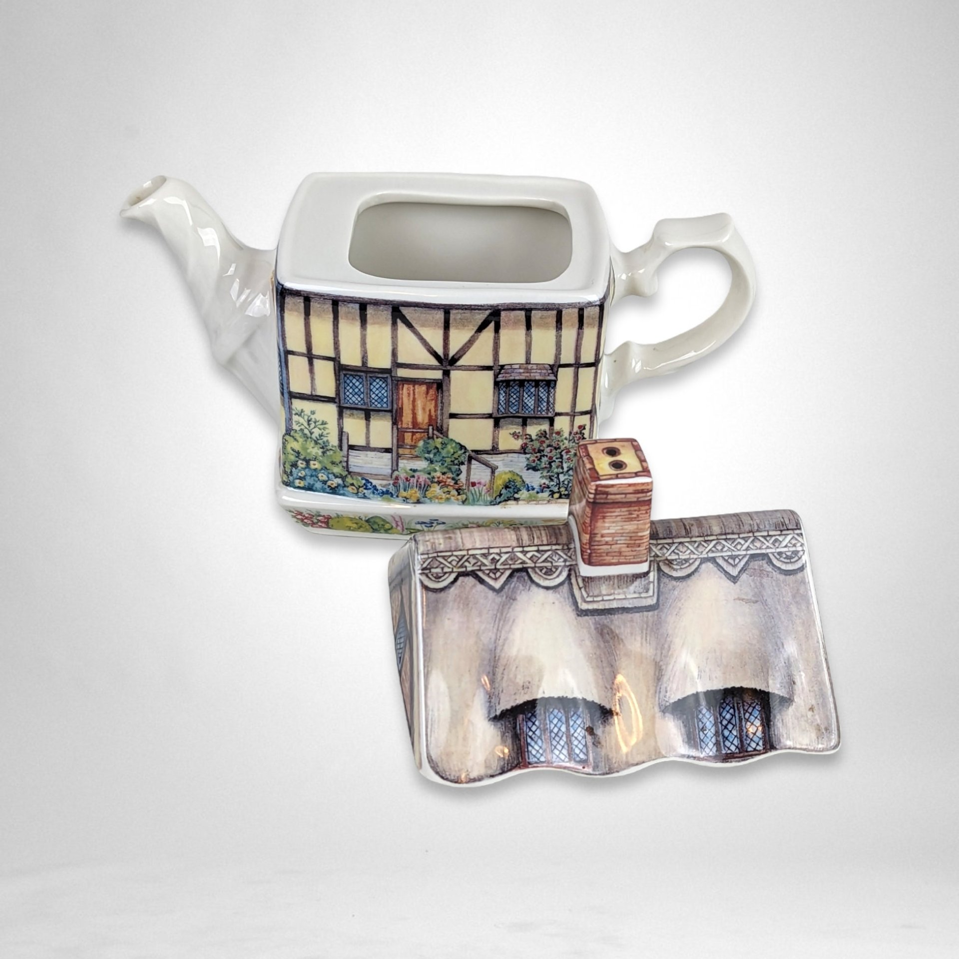 James Sadler Anne Hathaway's Cottage Teapot - Vintage Collectible with Minor Chip