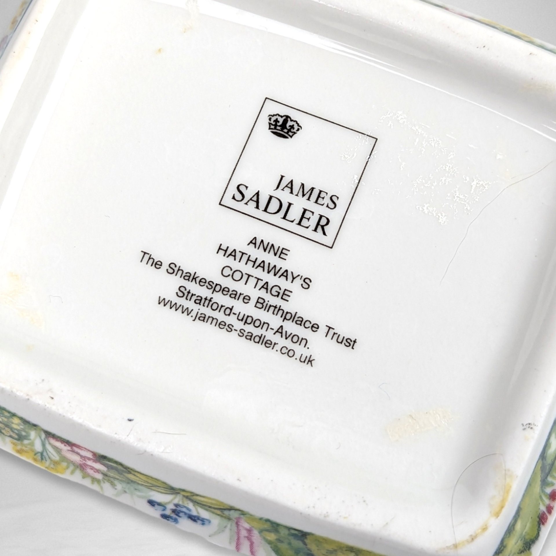 James Sadler Anne Hathaway's Cottage Teapot - Vintage Collectible with Minor Chip