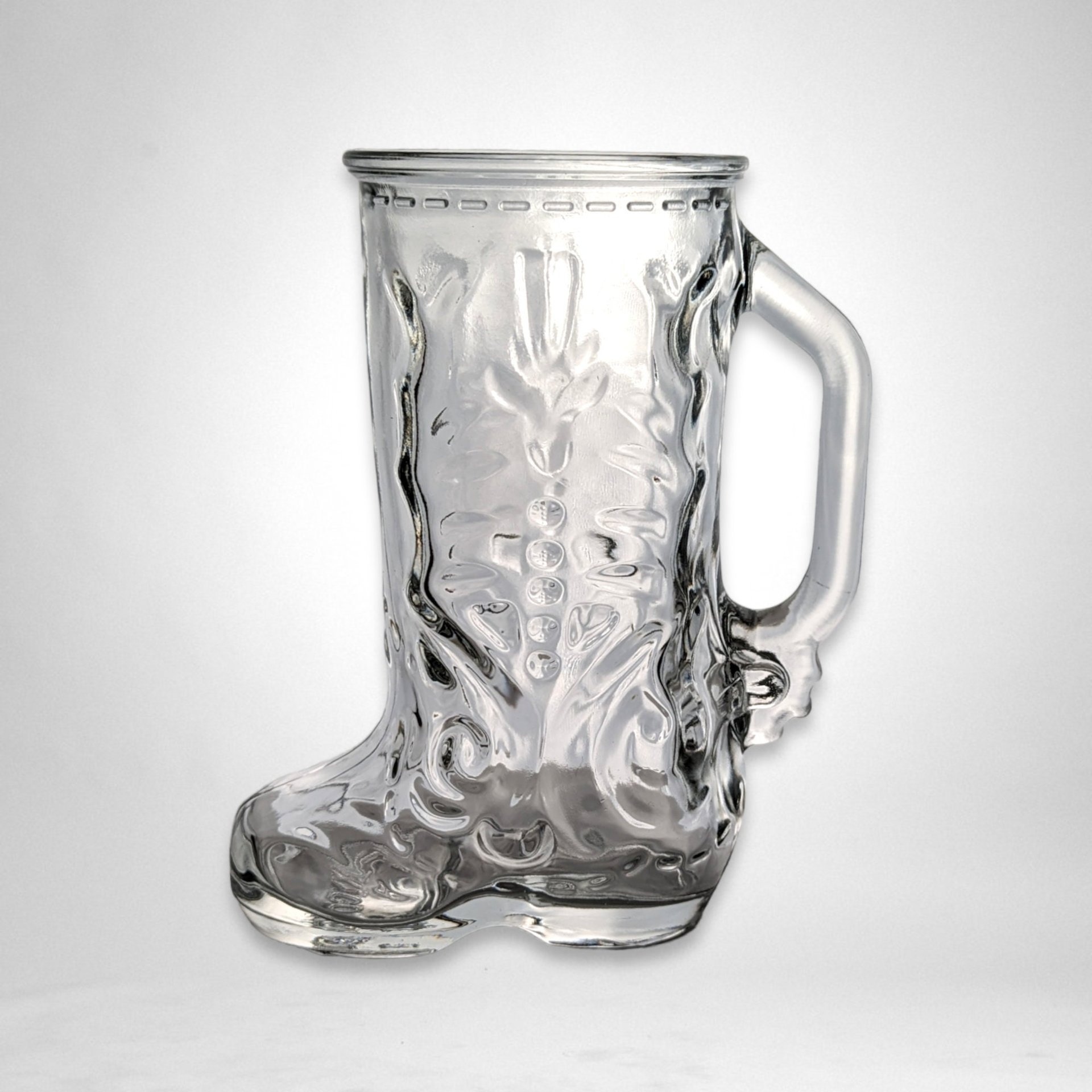 Vintage Glass Cowboy Boot Mug