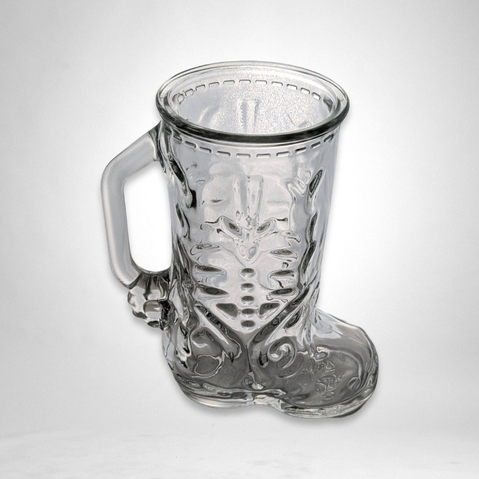 Vintage Glass Cowboy Boot Mug