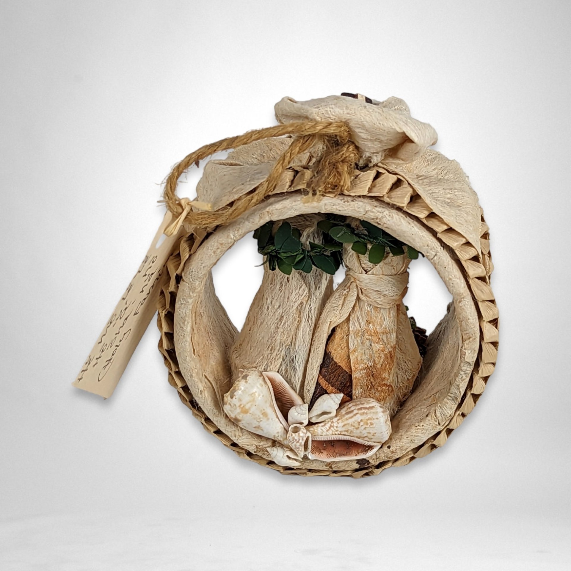 Handmade Nativity Hawaiian Ornament - Tropical Christmas Delight