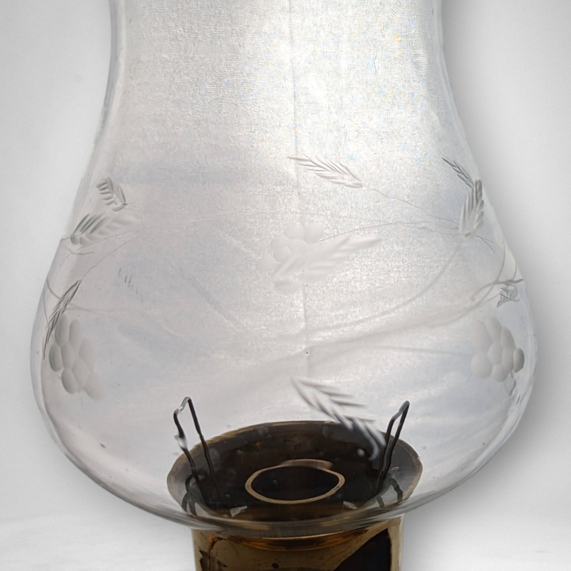 Vintage Solid Brass Hurricane Candle Holder