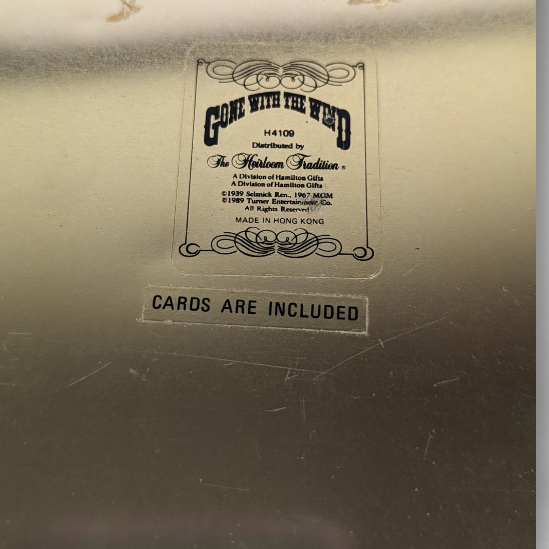 1989 Gone with the Wind Playing Cards