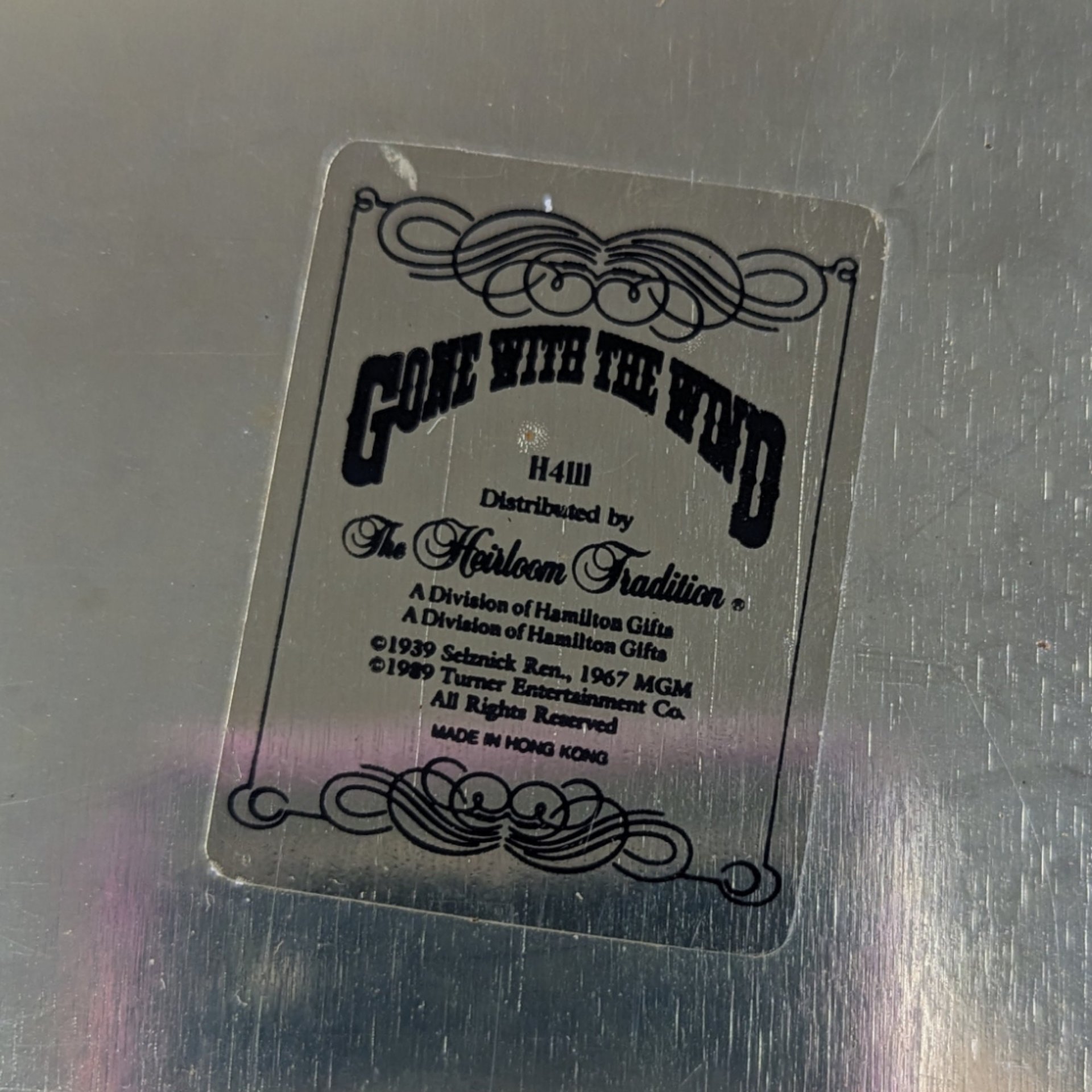 1989 Rhett Butler Gone with the Wind Tin with Collector Cards: Classic Hollywood Collectibles