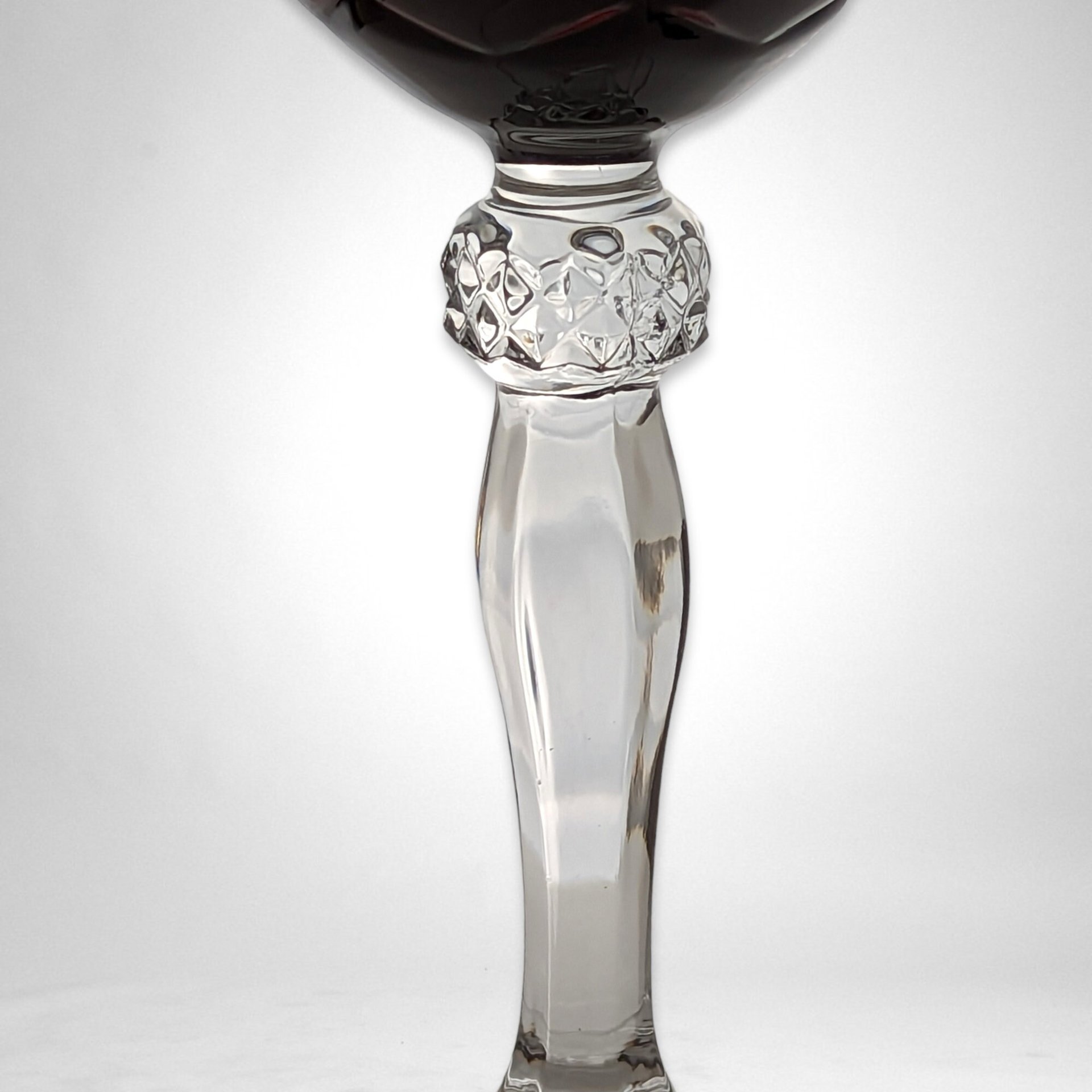 Vintage Ruby Red Water Goblets | Set of 4 | 8" Tall | Elegant Tableware | Cristal D'Arques Durand |  French Glass