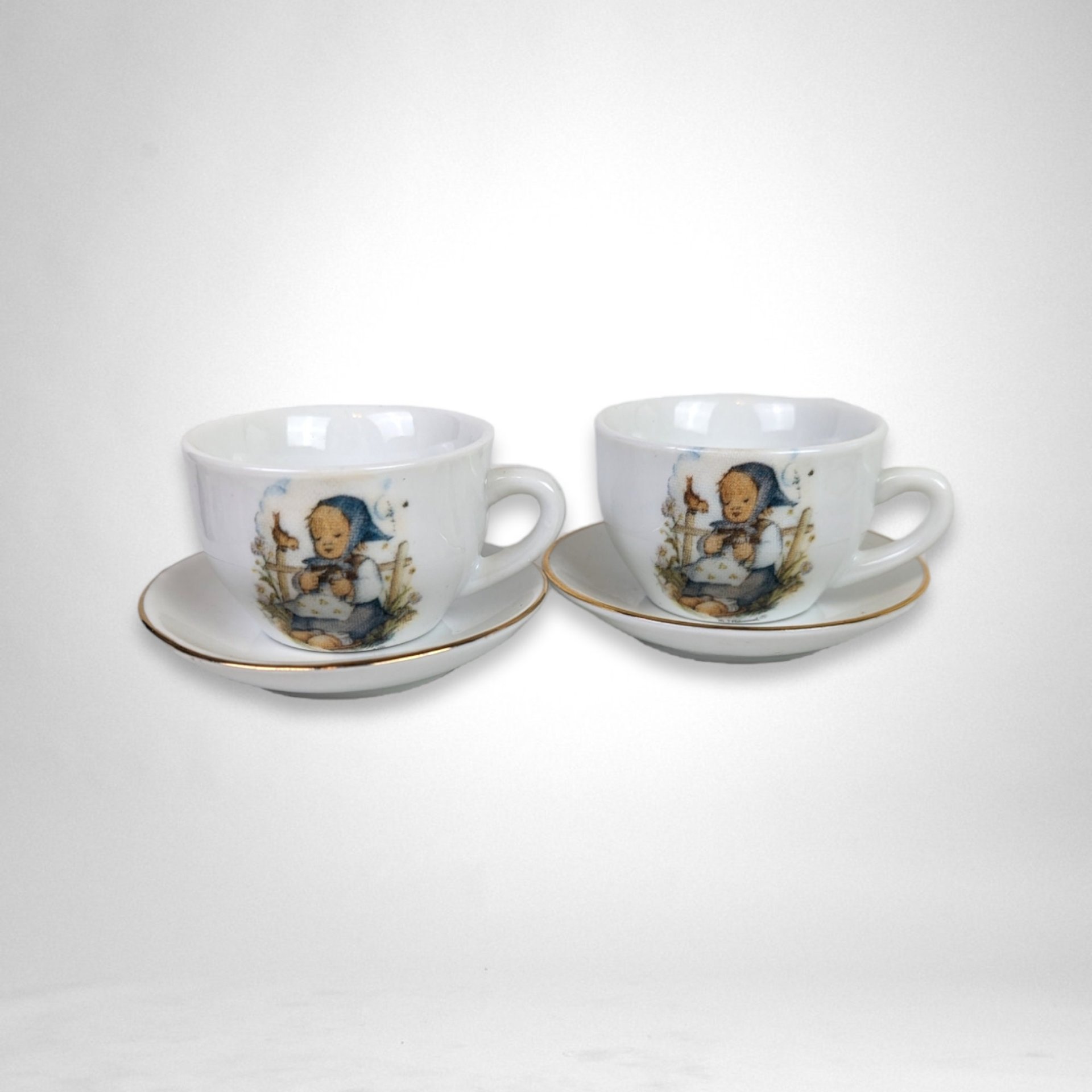 1993 Hummel "He Loves Me?" Childs Tea Set