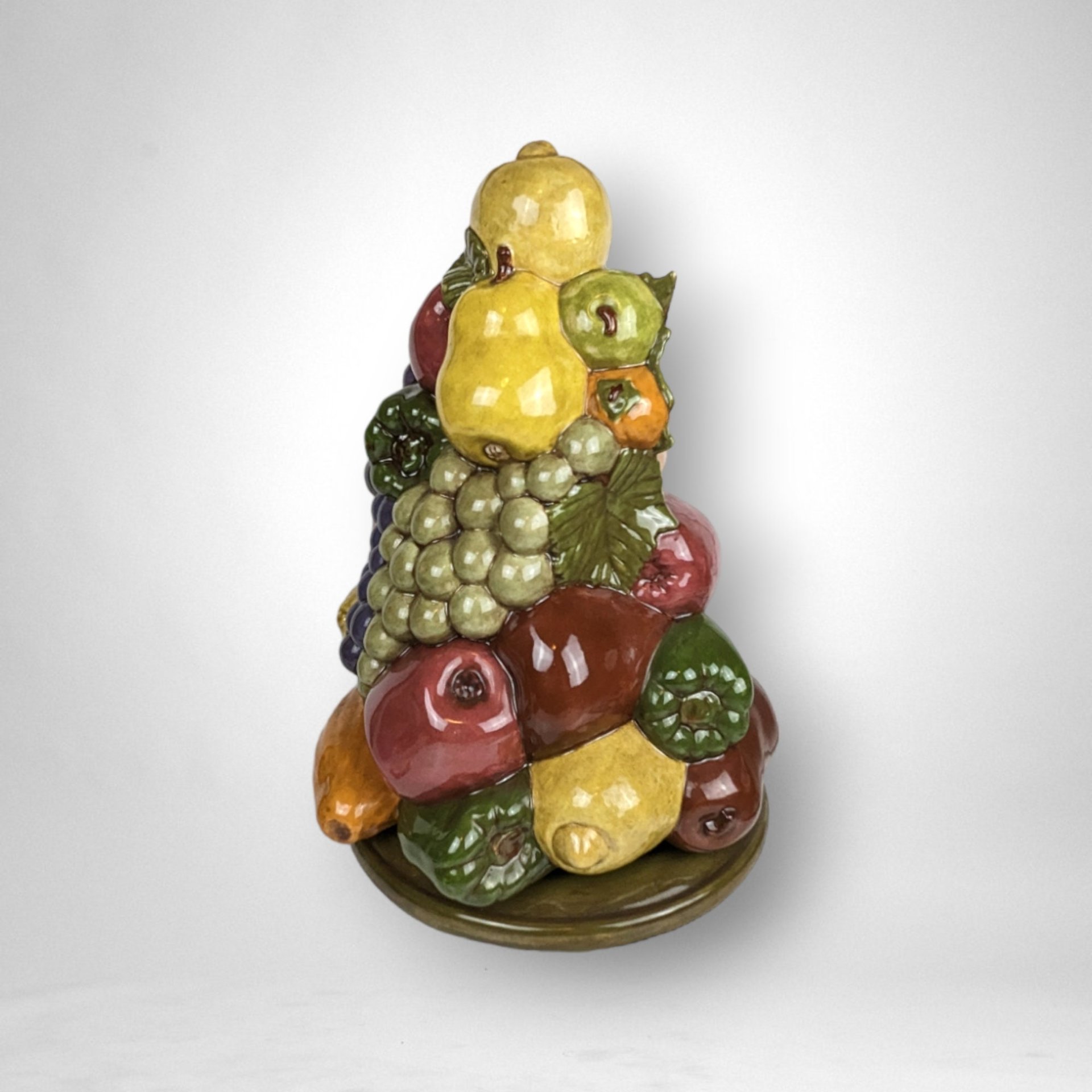 Timeless Elegance: F. Rykkan Vintage Large Ceramic Fruit Topiary Centerpiece