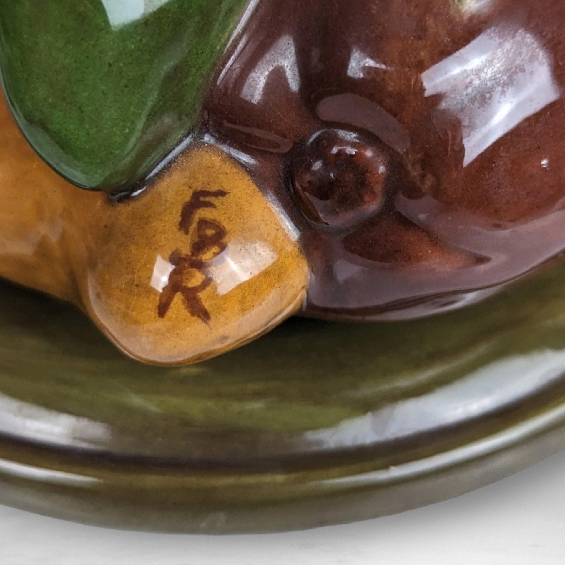 Timeless Elegance: F. Rykkan Vintage Large Ceramic Fruit Topiary Centerpiece