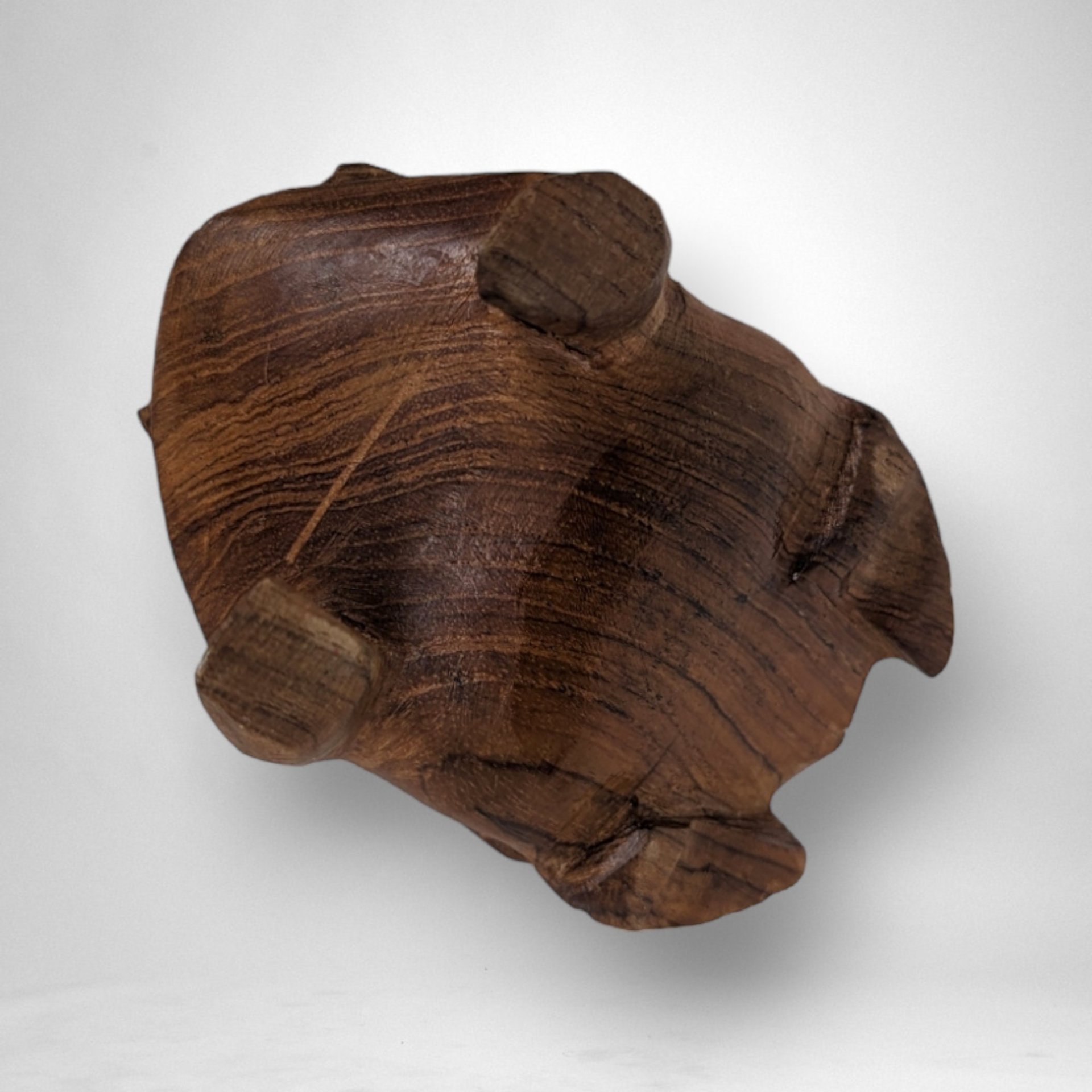 Vintage Carved Wooden Frog Percussion Instrument (Missing Pole)