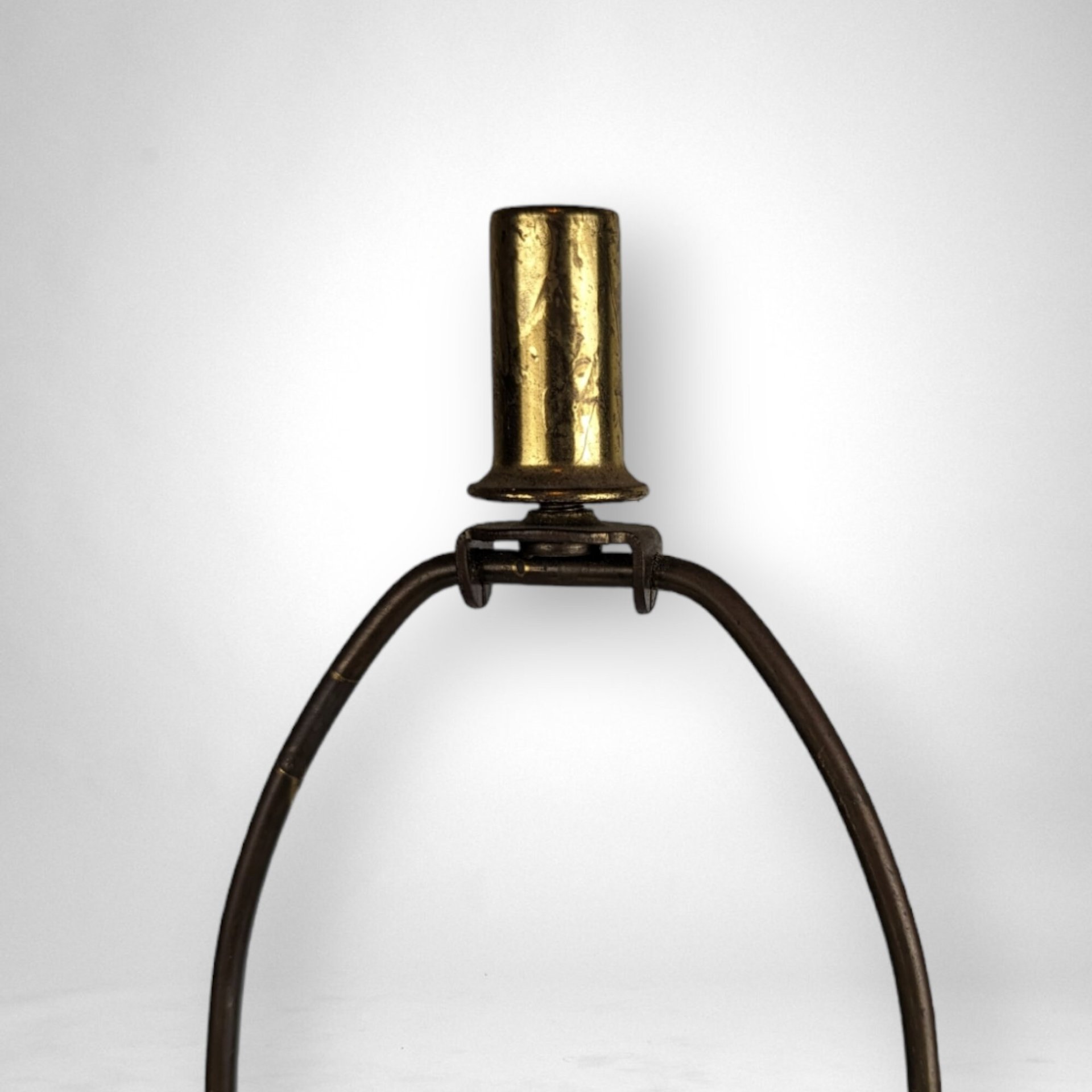 Vintage MCM Milk Glass Hobnail Table Lamp, No Shade