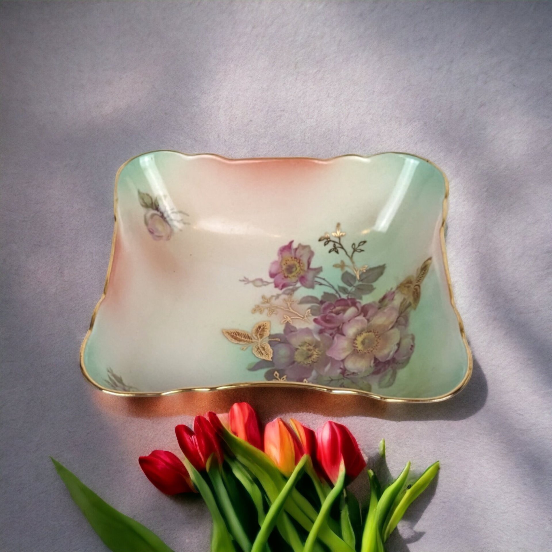 Vintage Schuman Arzberg Floral Nut/Trinket Dish
