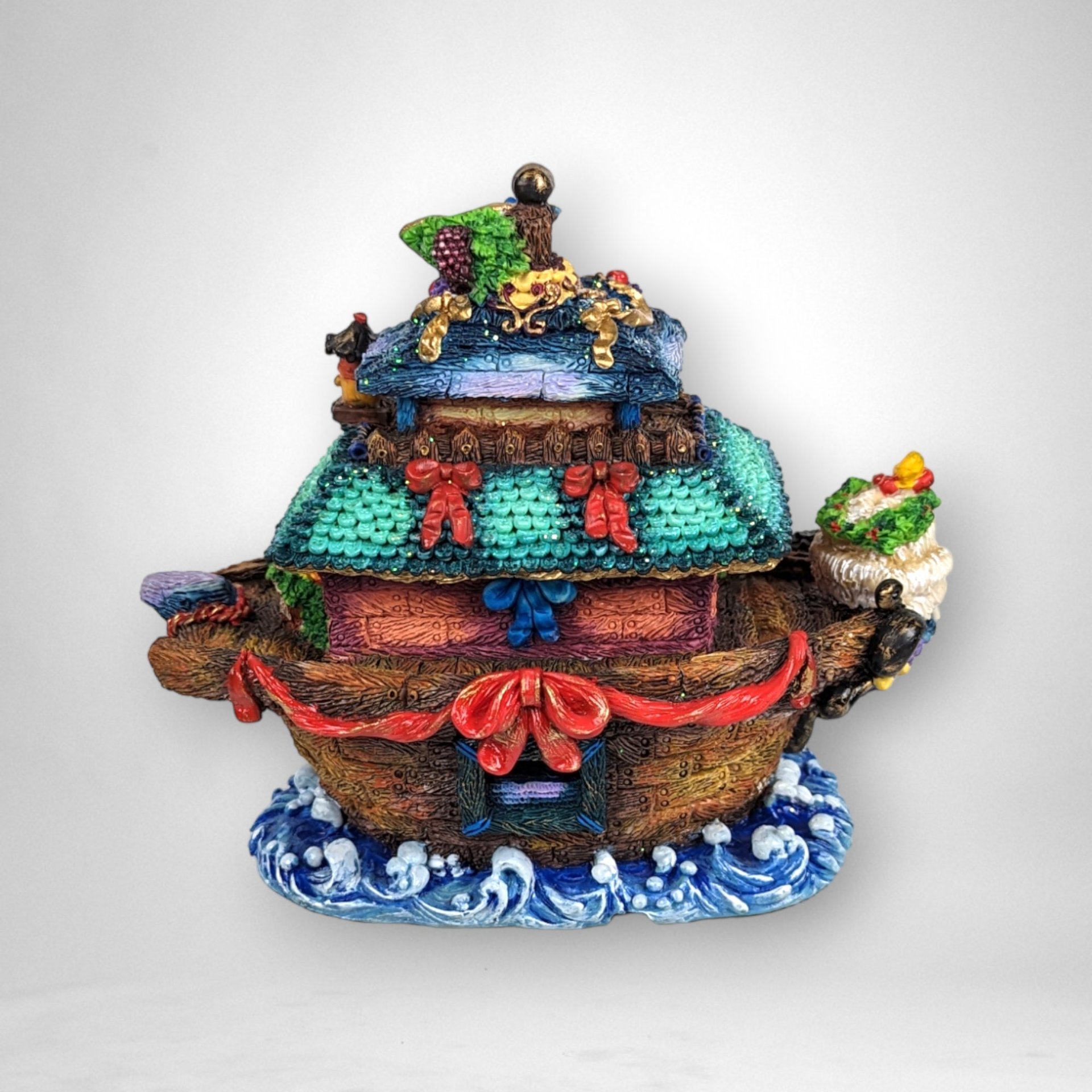 1997 Crinkle Claus Crinkle Ark Christmas Light-Up Decoration - Nostalgic Holiday Collectible