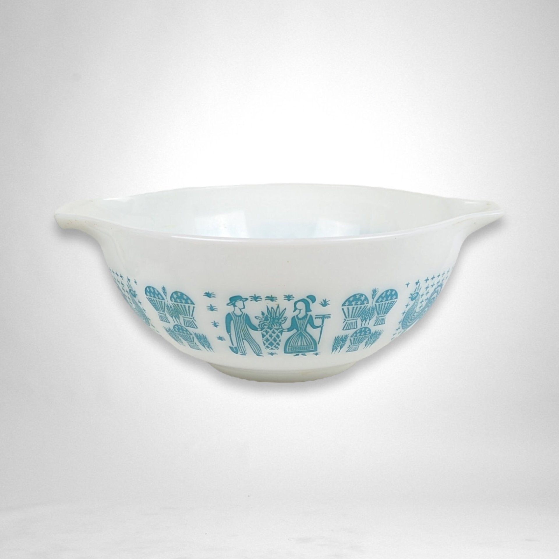 Pyrex Butterprint White 10" Cinderella Mixing Bowl 2 1/2 Quart 443, Used Condition