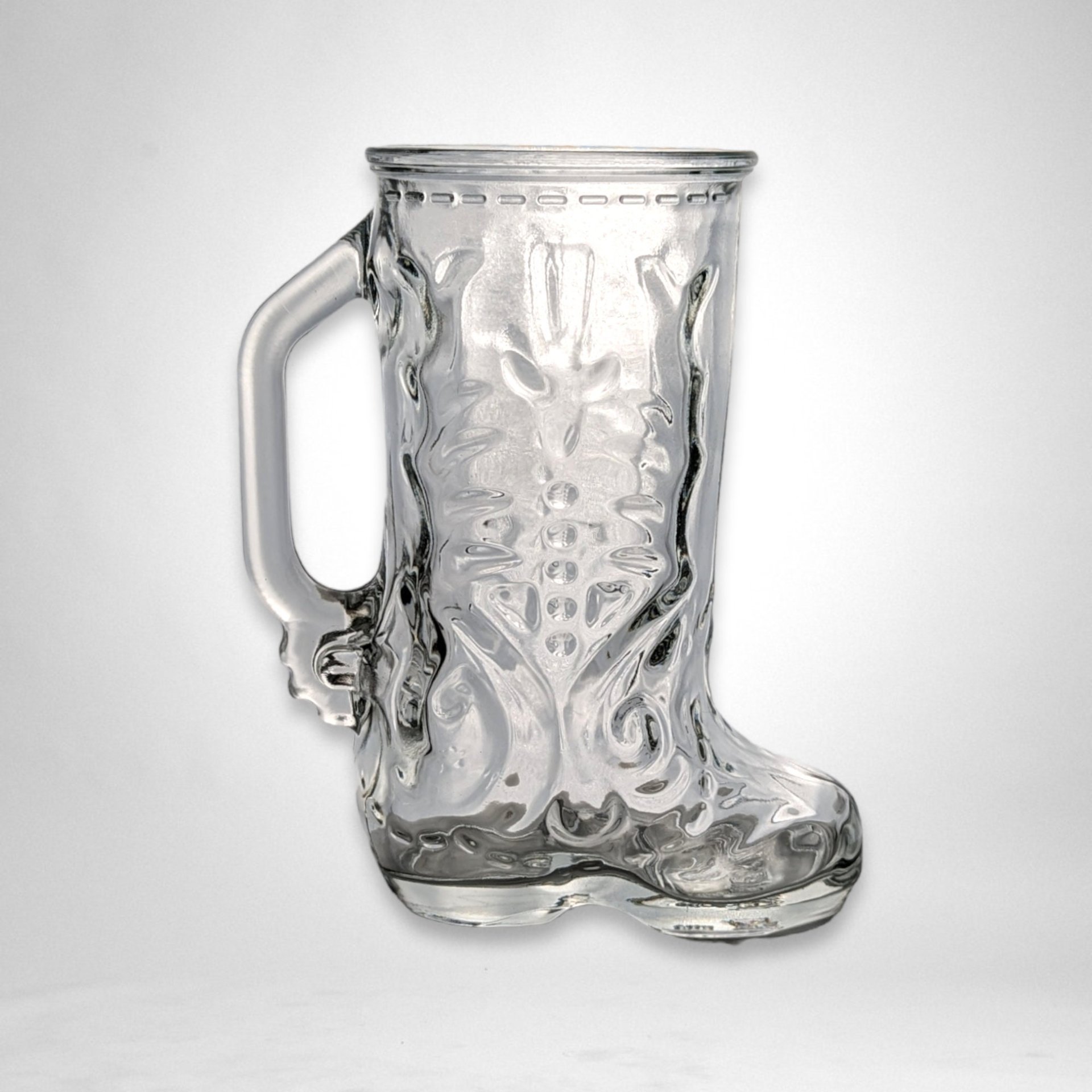 Vintage Glass Cowboy Boot Mug