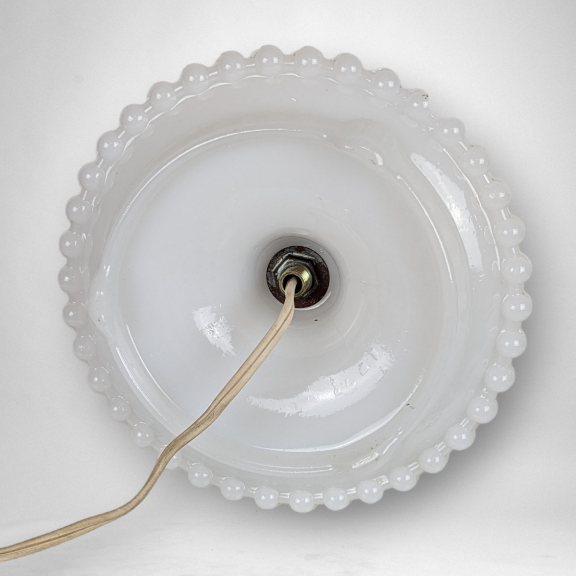 Vintage Milk Glass Hobnail Lamp