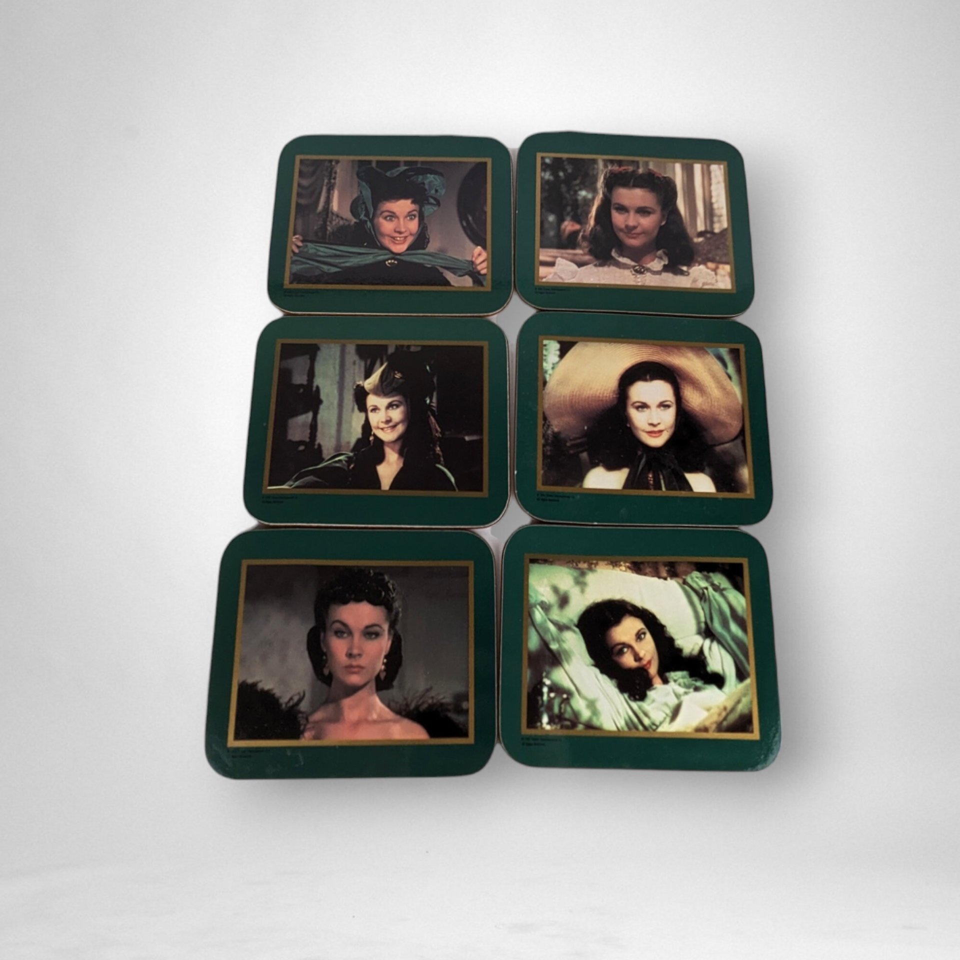Set of 6 1992 Gone with the Wind Coasters