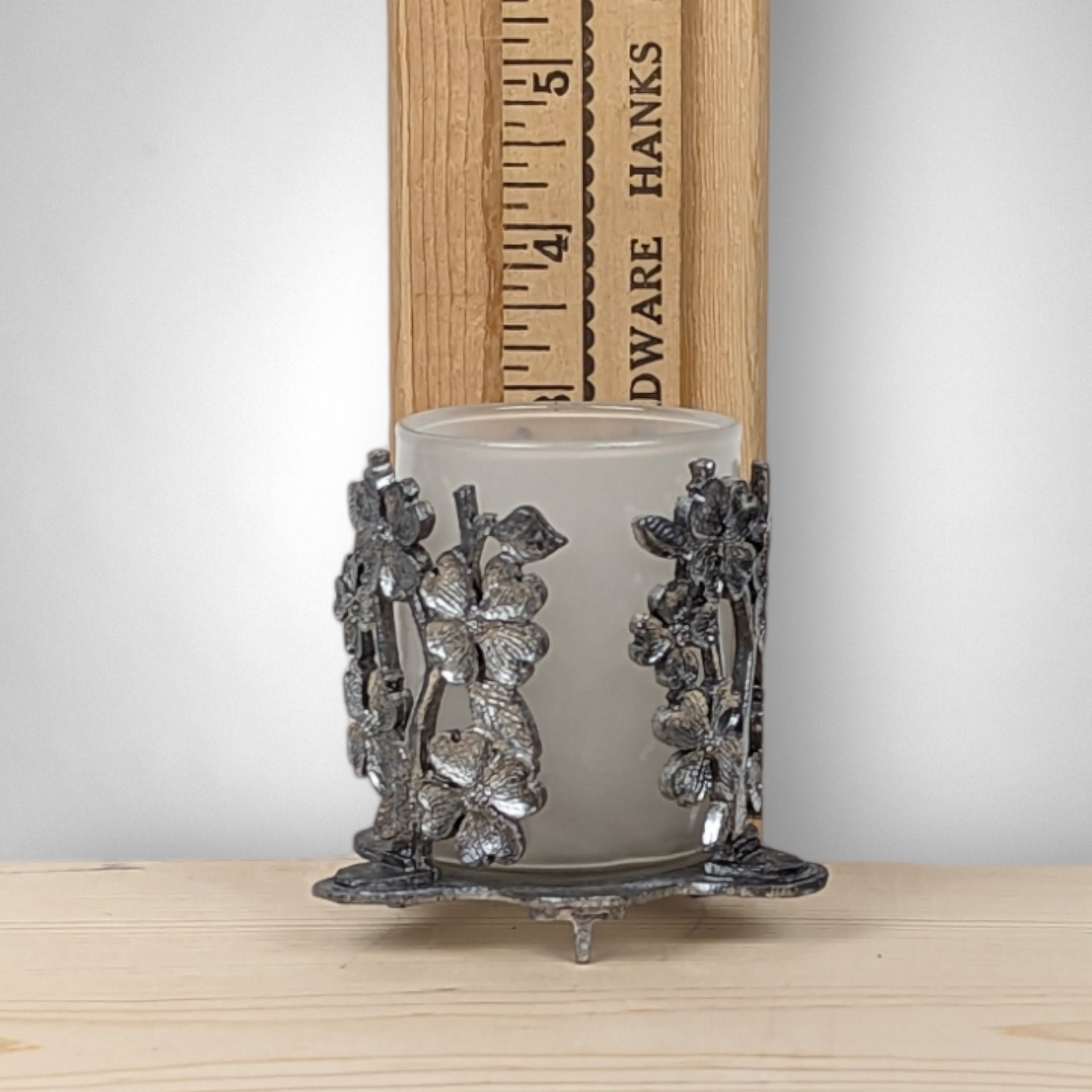 Vintage 1978 Metzke Pewter Votive Candle Holder: Timeless Elegance in Pewter