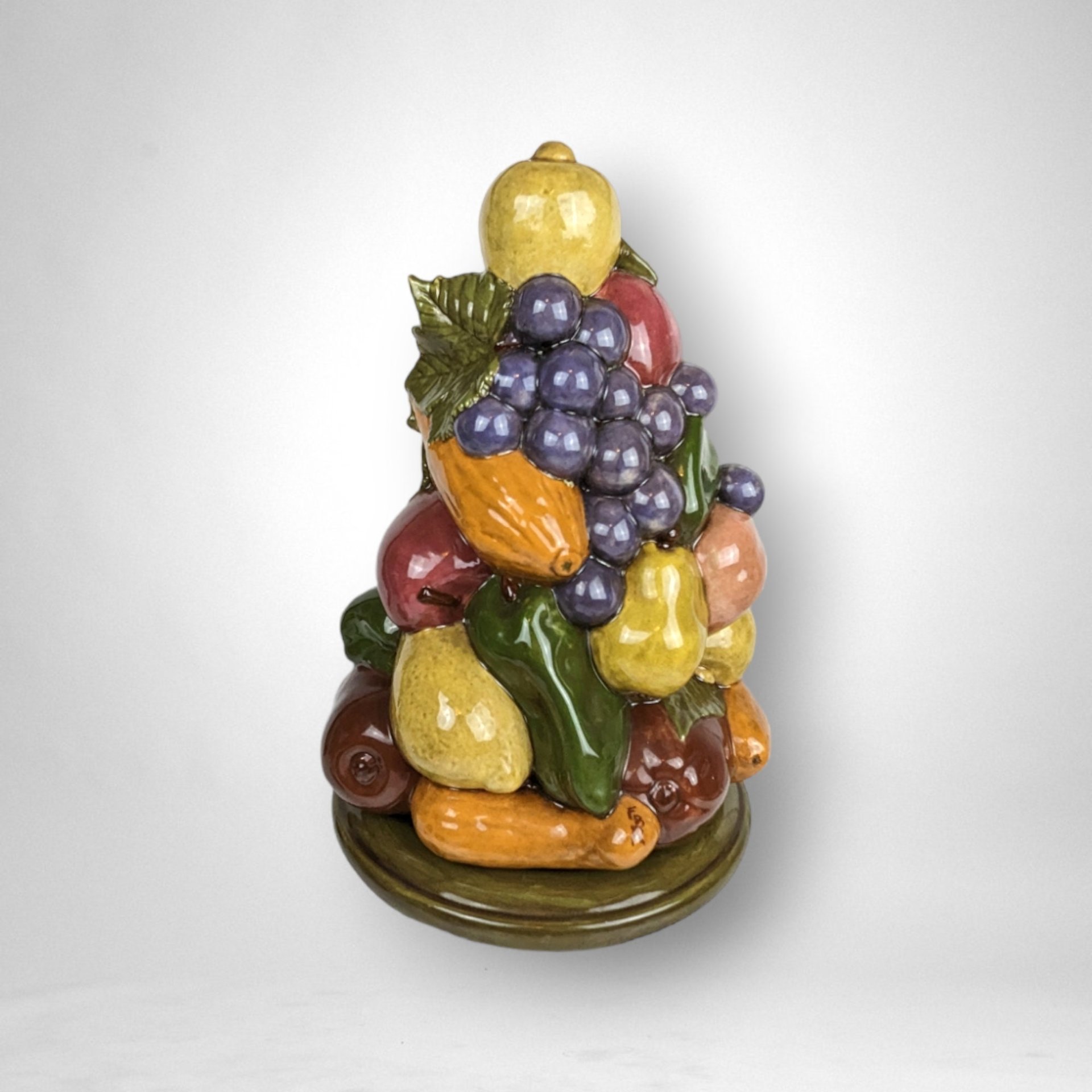 Timeless Elegance: F. Rykkan Vintage Large Ceramic Fruit Topiary Centerpiece