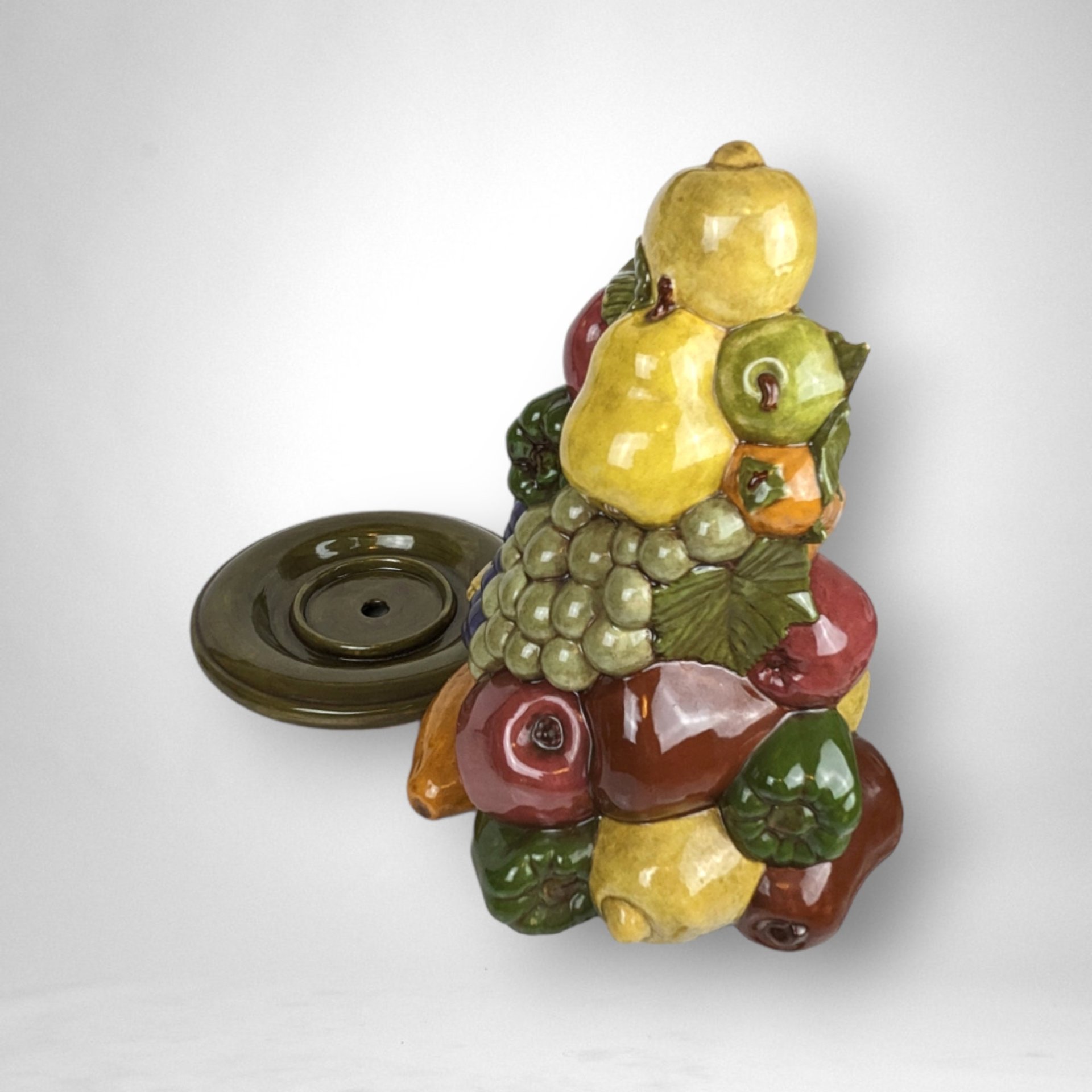Timeless Elegance: F. Rykkan Vintage Large Ceramic Fruit Topiary Centerpiece