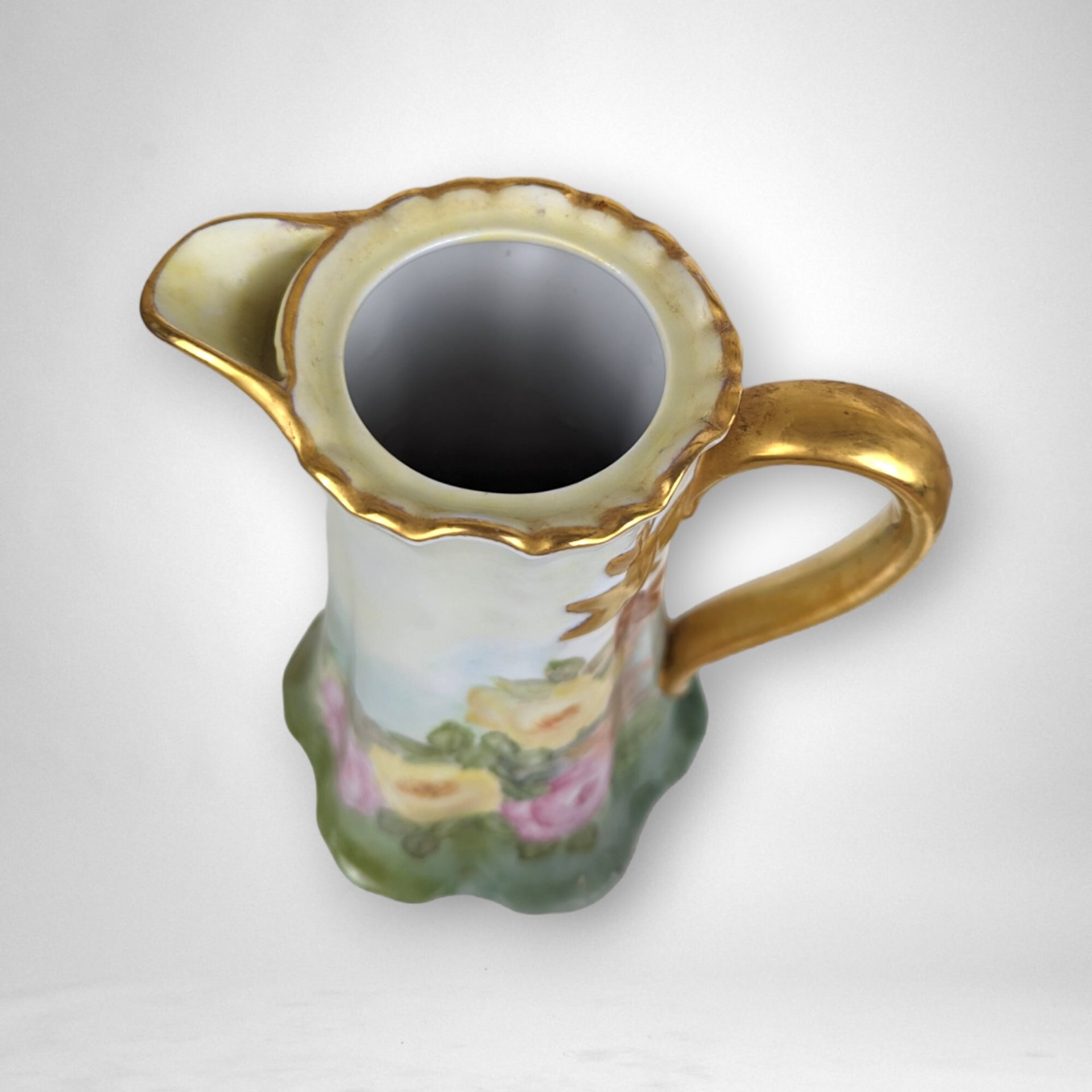 Vintage Ceramic Floral Chocolate Pot with Lid